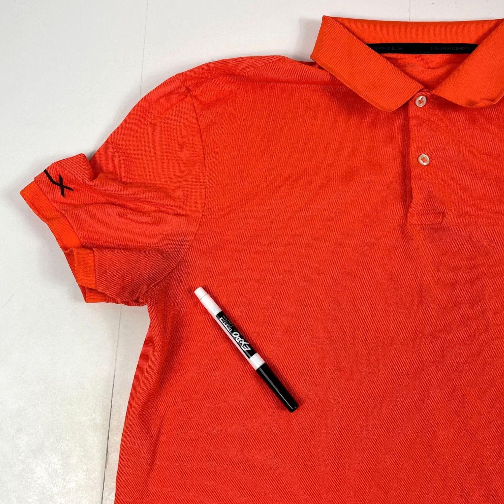 RLX Ralph Lauren VINTAGE RLX Ralph Lauren Polo Shirt Mens Large Orange Performance Golfer Pony Shirt Mens Large Orange RLX Polo Size US L / EU 52-54 / 3 - 2 Thumbnail