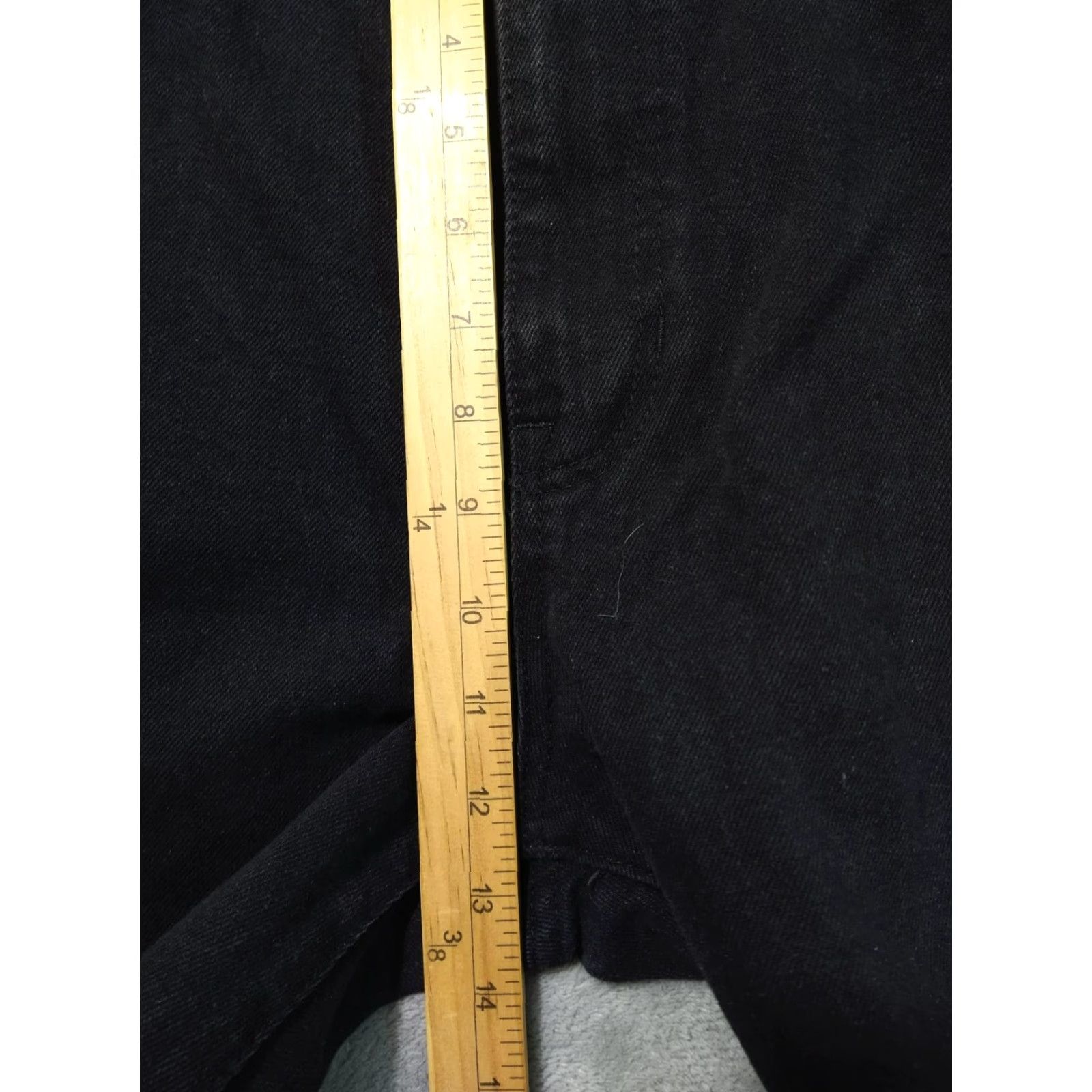 Izod IZOD Jeans Mens 44x30 Black Denim Relaxed Fit Straight Leg High Rise Dark Wash Jeans Size US 44 / EU 60 - 4 Thumbnail