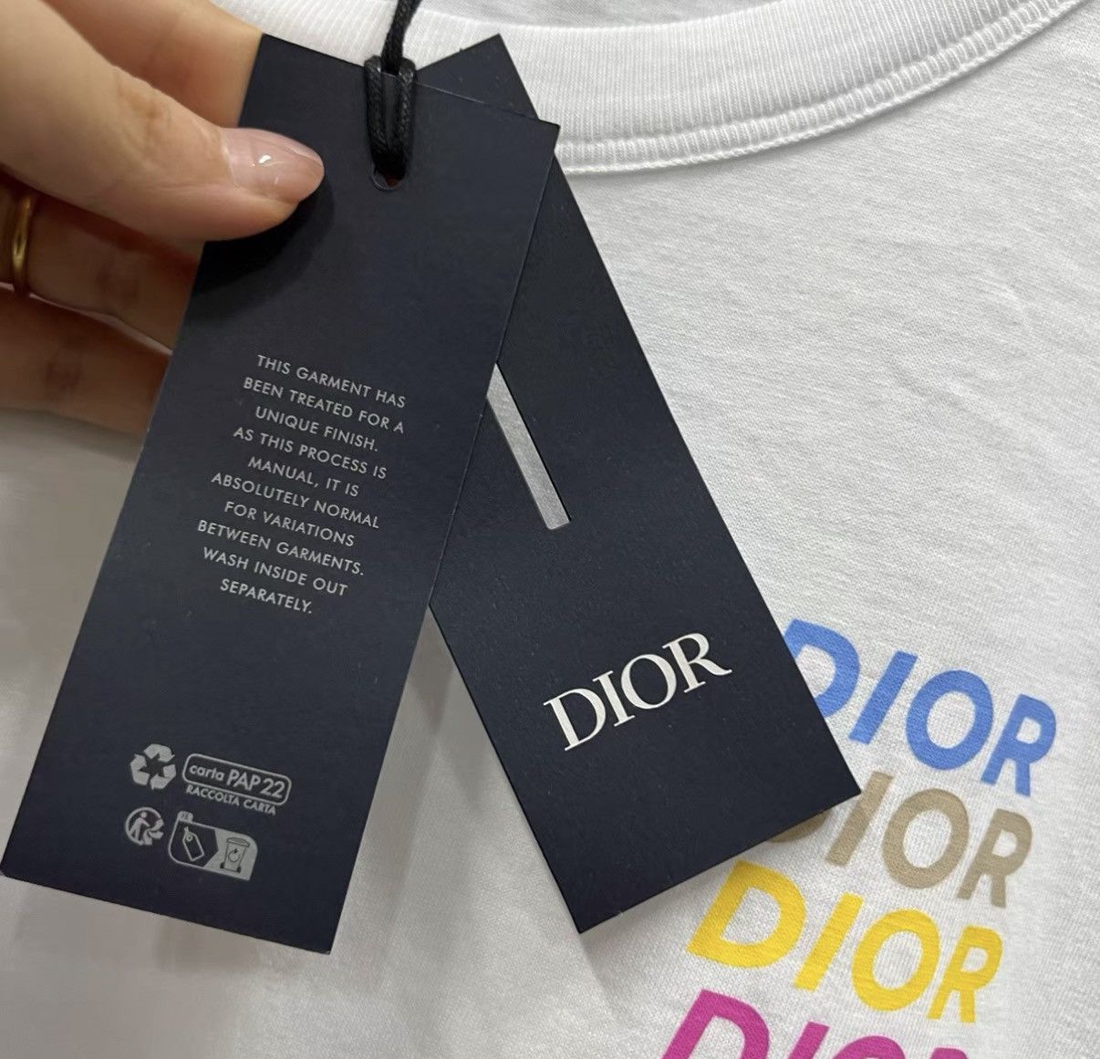 Dior Dior White Letter Print Short Sleeve T-shirt J41 Size US XXL / EU 58 / 5 - 5 Thumbnail