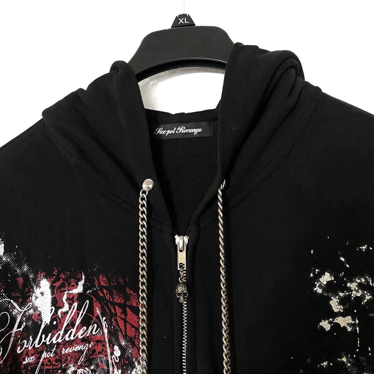 20471120 Sexpot Revenge 'Forbidden' Winged Skull Hoodie Size US XL / EU 56 / 4 - 3 Thumbnail