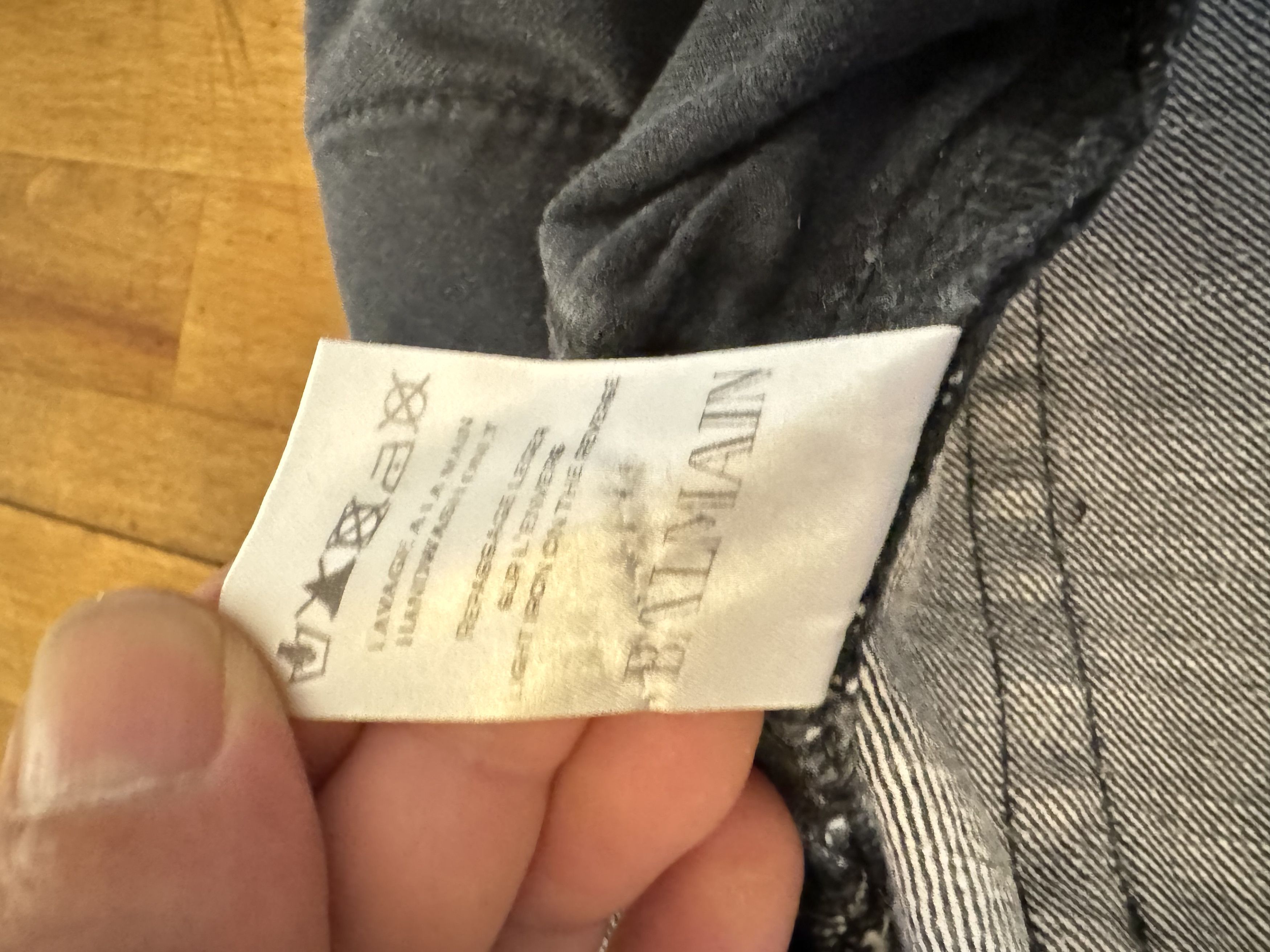 Balmain DARK GRAY DENIM DISTRESSED JEANS Size US 30 / EU 46 - 10 Thumbnail