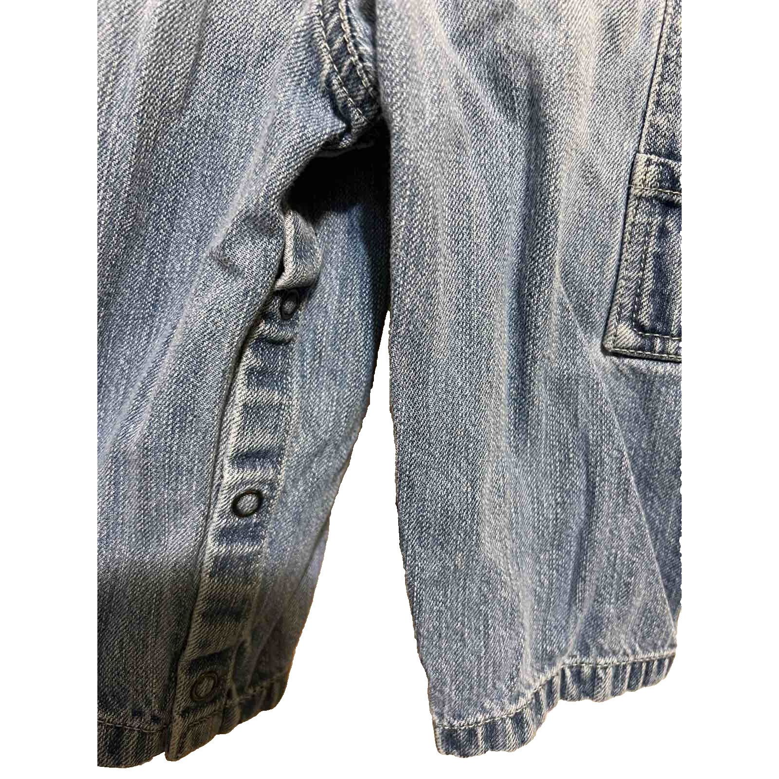 Gap GAP children's blue denim romper Overall A001807 Size 26 - 7 Thumbnail
