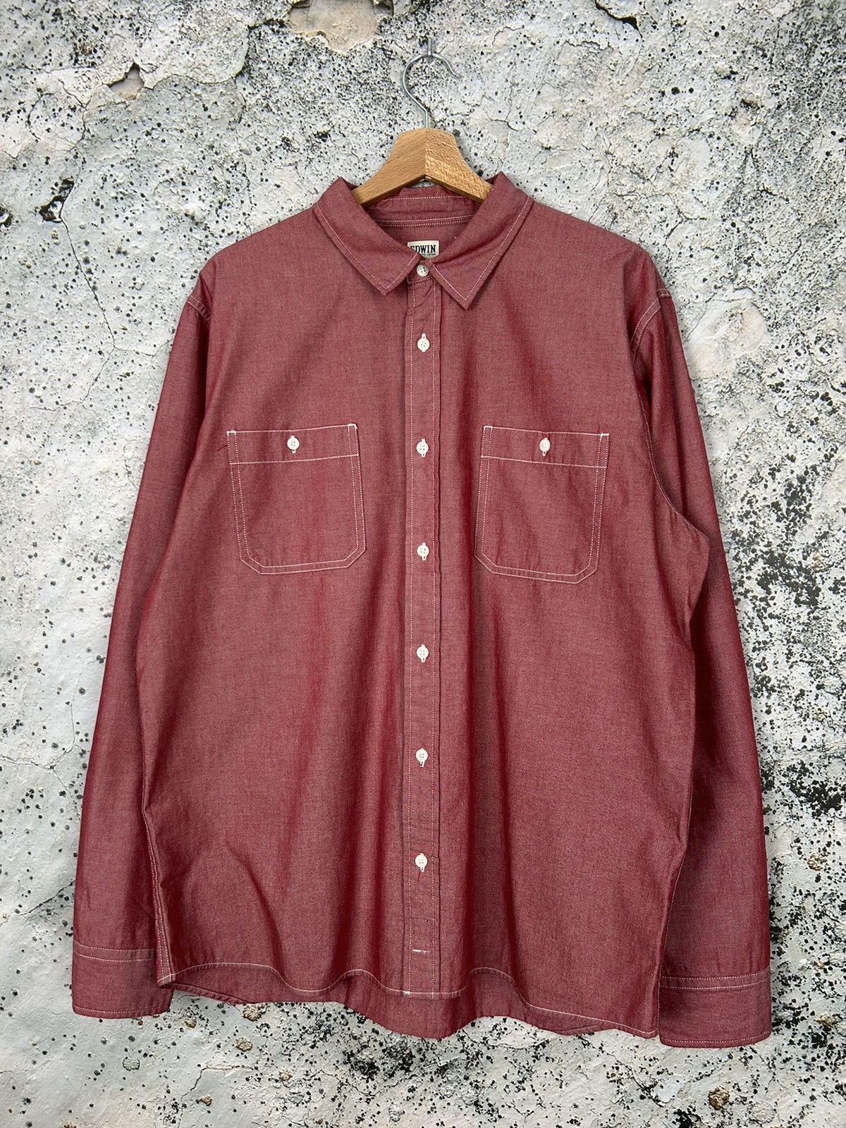 Edwin Vintage Edwin Japanese Brand Shirt Streetwear Hype Size US XL / EU 56 / 4 - 1 Thumbnail