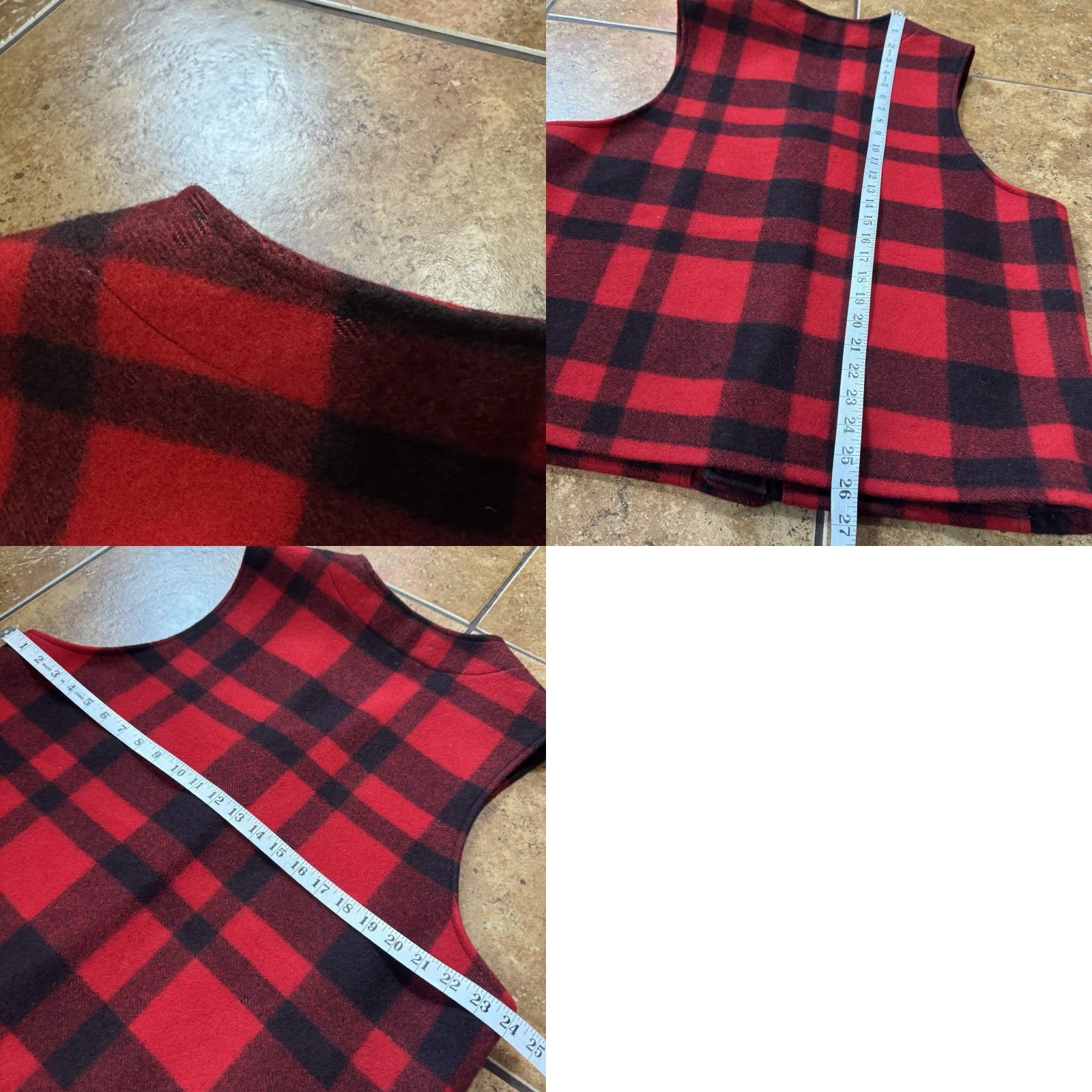 Vintage VTG Hunting World Mackinaw Vest New York Buffalo Plaid Virgin Wool 1960s 70s Size US L / EU 52-54 / 3 - 8 Thumbnail