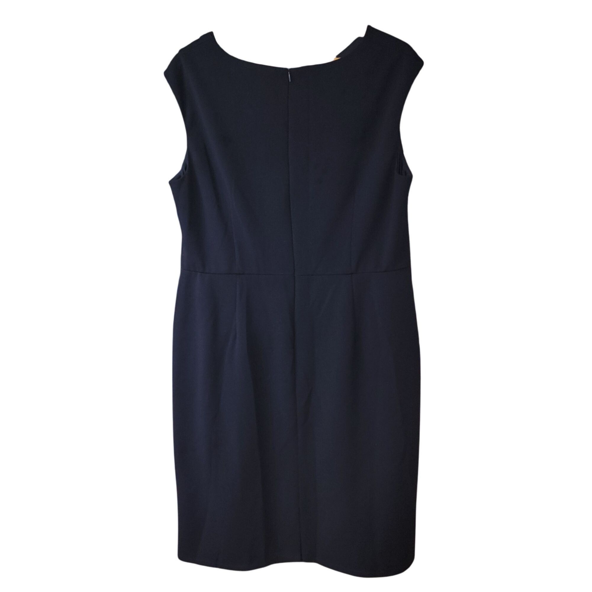 Other Elegant Navy Sleeveless Dress With Bow Accent By London Time Size XL / US 12-14 / IT 48-50 - 2 Thumbnail