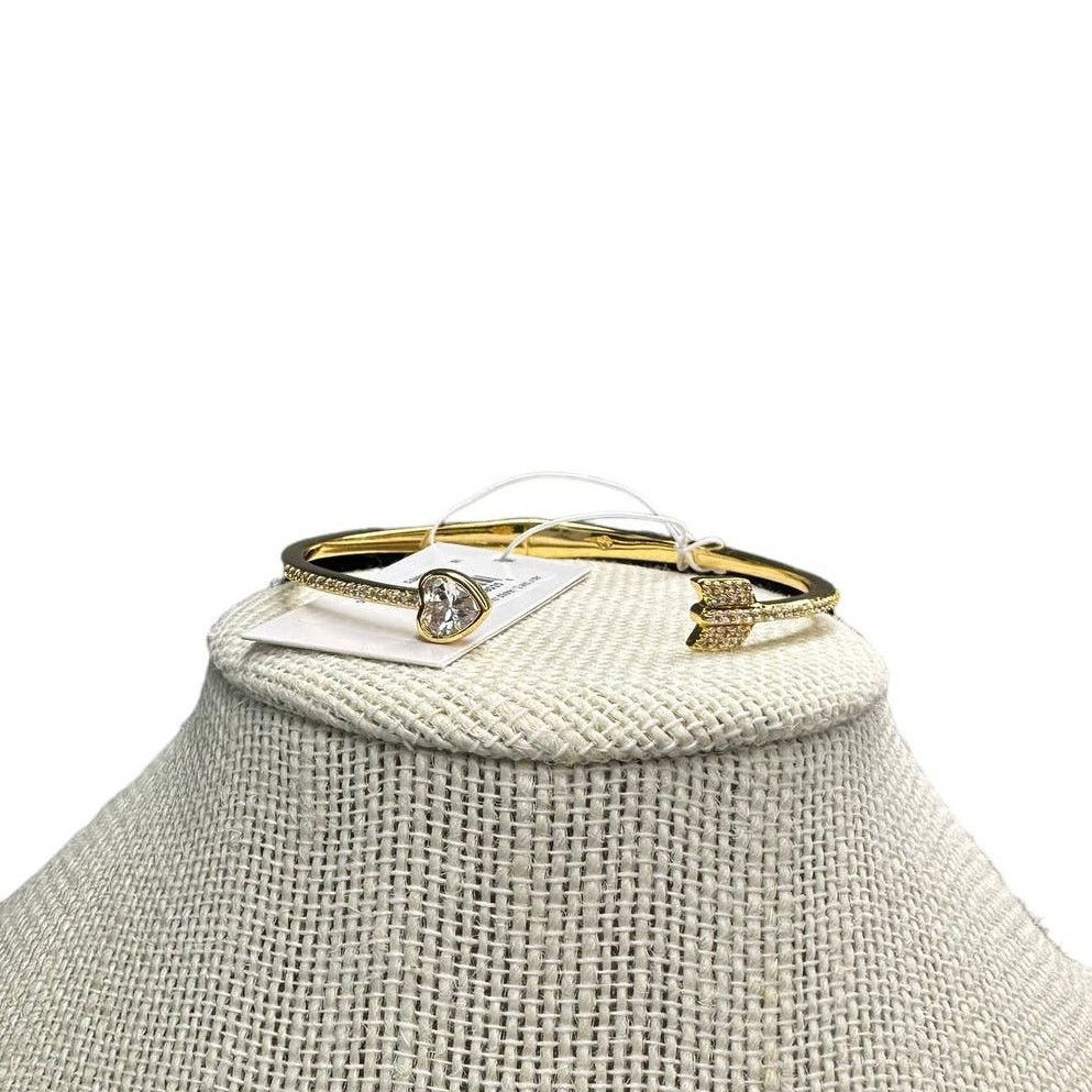 Kate Spade Kate Spade Open Hinged Cuff Heart Arrow Bracelet Size ONE SIZE - 1 Thumbnail
