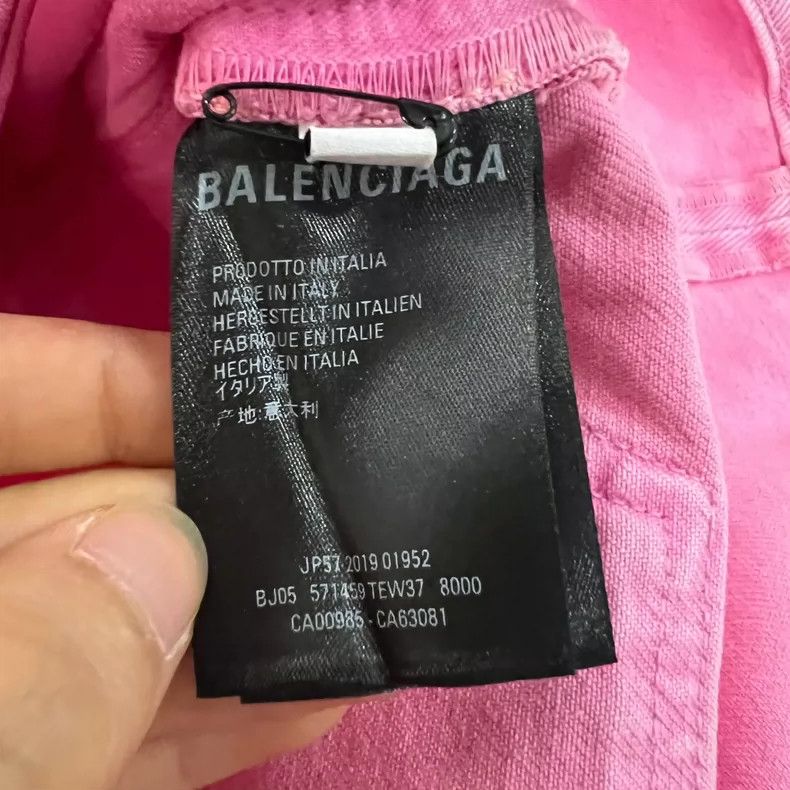 Balenciaga Balenciaga Pink Mini A-Line Denim Skirt Size 33" - 4 Thumbnail