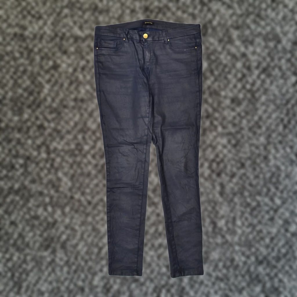 Massimo Dutti MASSIMO DUTTI Womens Skinny Casual Trousers W32 L30 Large Navy Blue Size 24" / US 00 / IT 34 - 1 Thumbnail