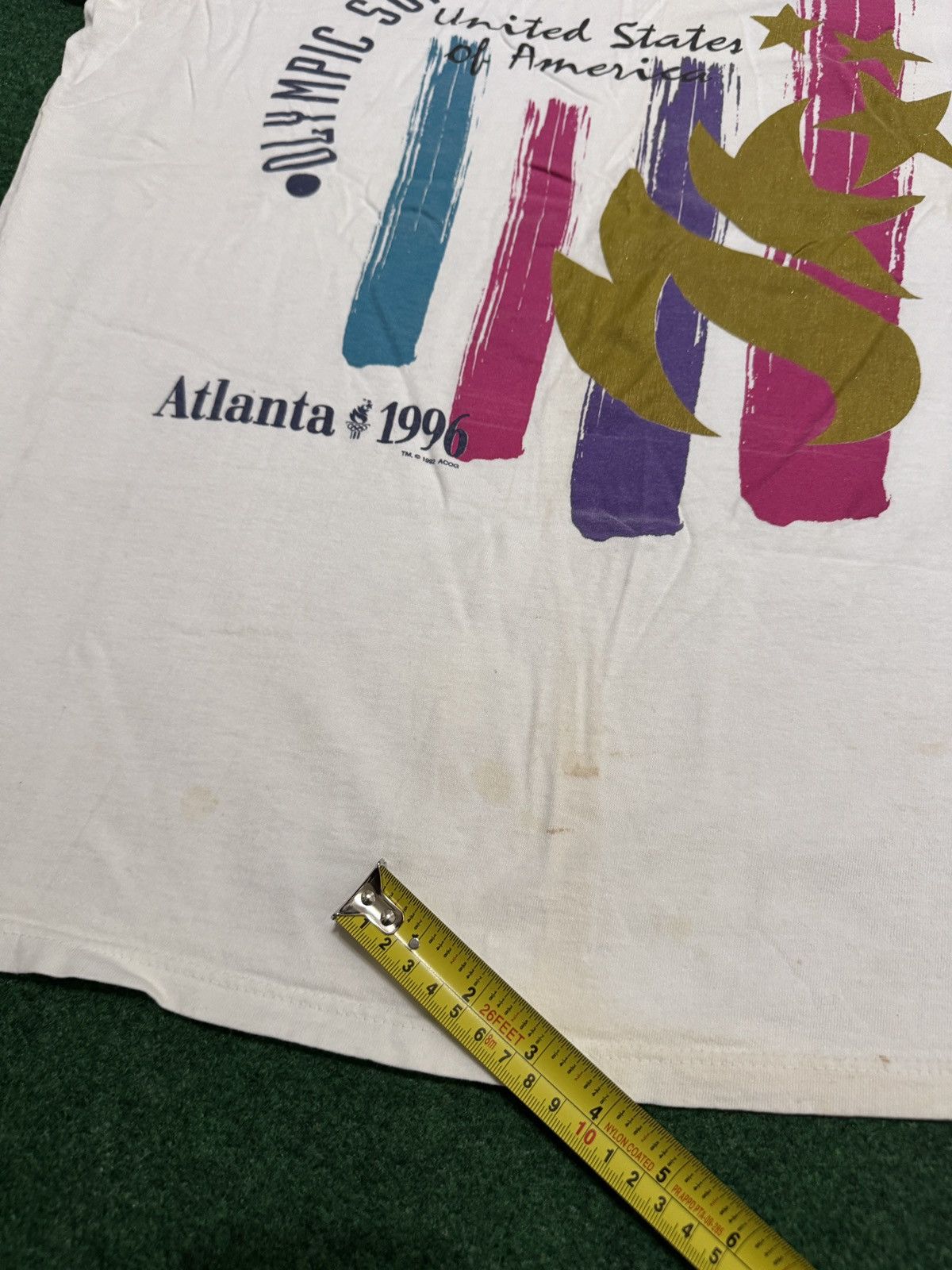 Vintage Atlanta Olympics 1996 Vintage 90s Graphic Large T Shirt Size US L / EU 52-54 / 3 - 7 Thumbnail