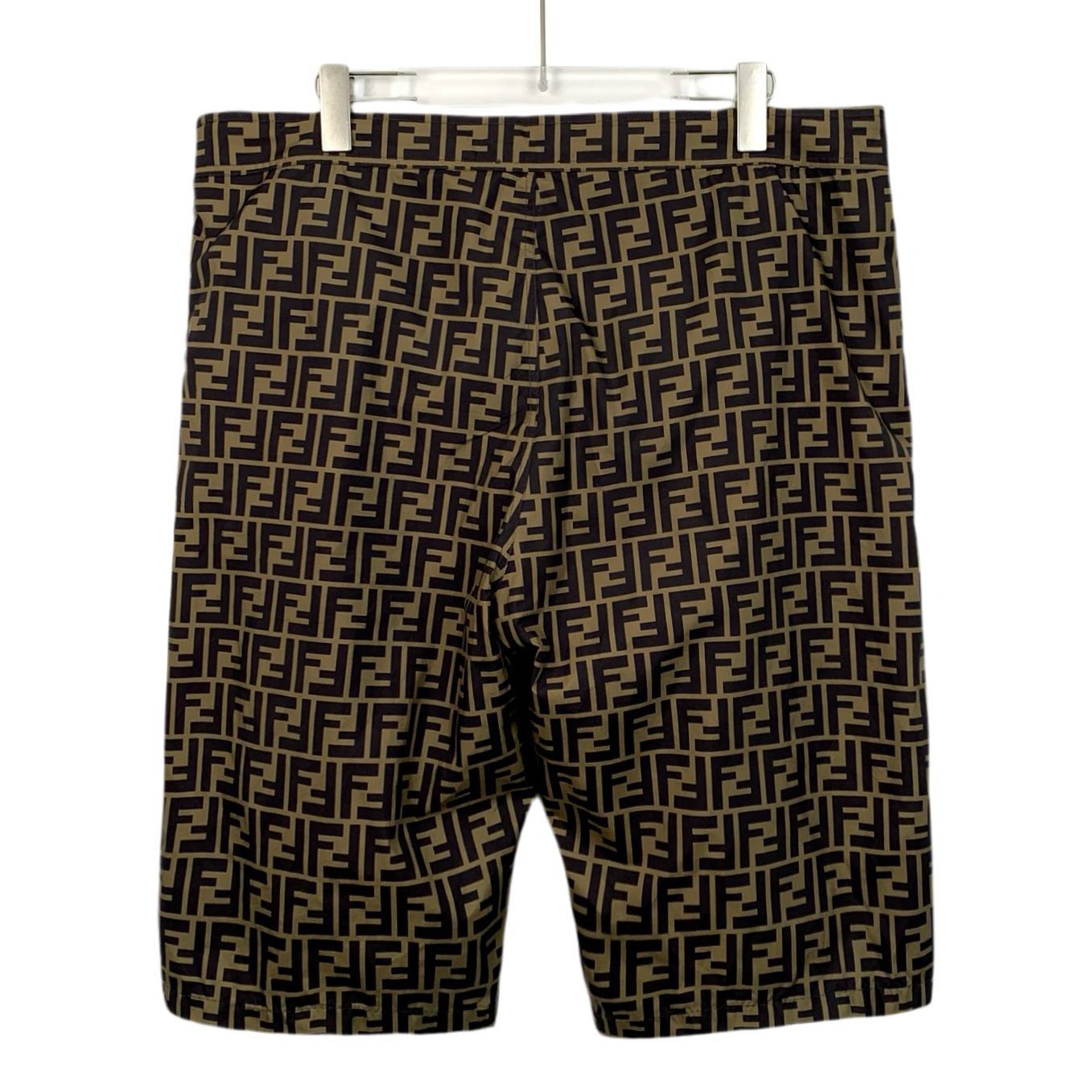 Fendi Fendi Brown FF Logo-Printed Casual Shorts Mens Size 52 Size US 36 / EU 52 - 5 Thumbnail
