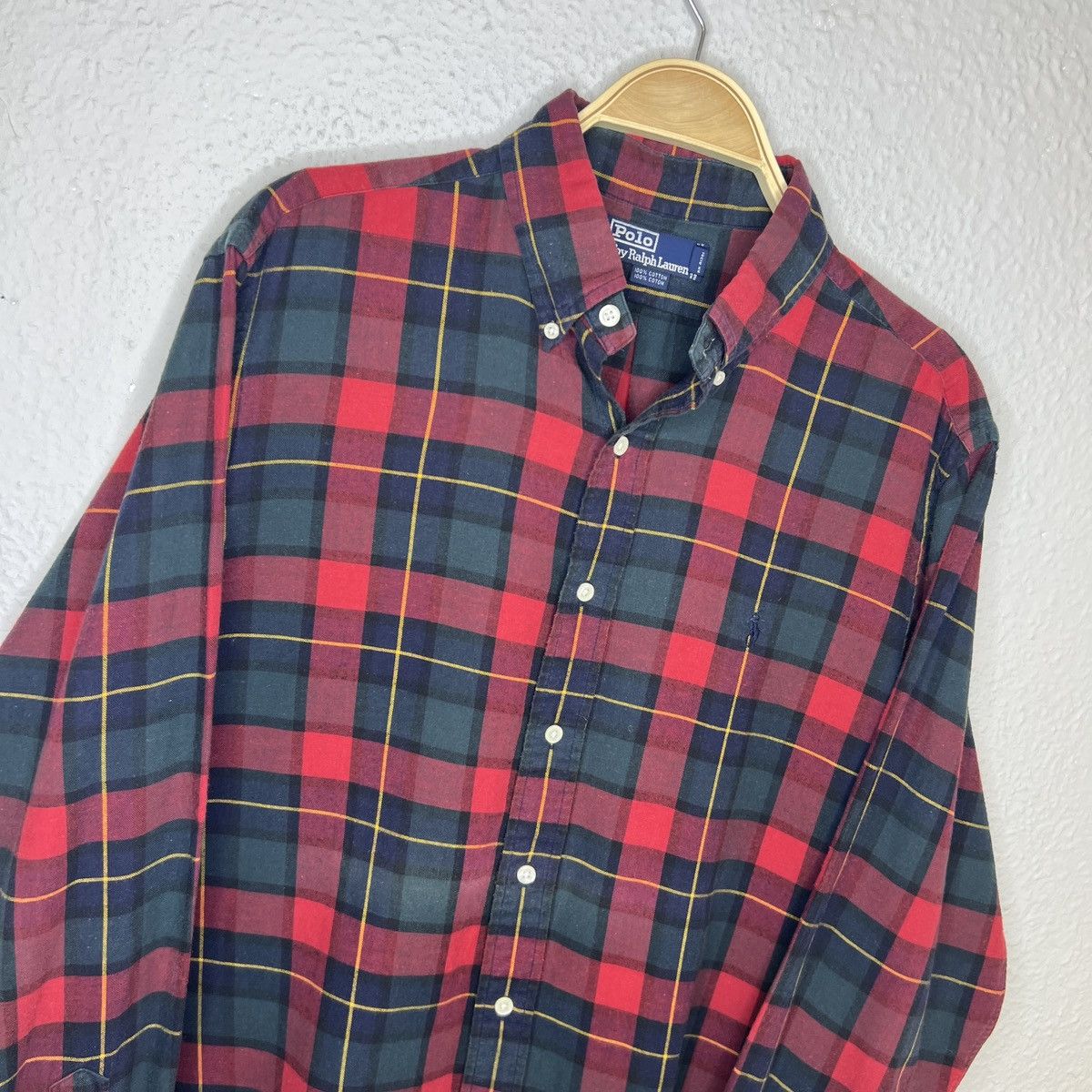 Polo Ralph Lauren Vintage Ralph Lauren Polo Button Up Shirt Flannel Checkered Size US L / EU 52-54 / 3 - 3 Thumbnail