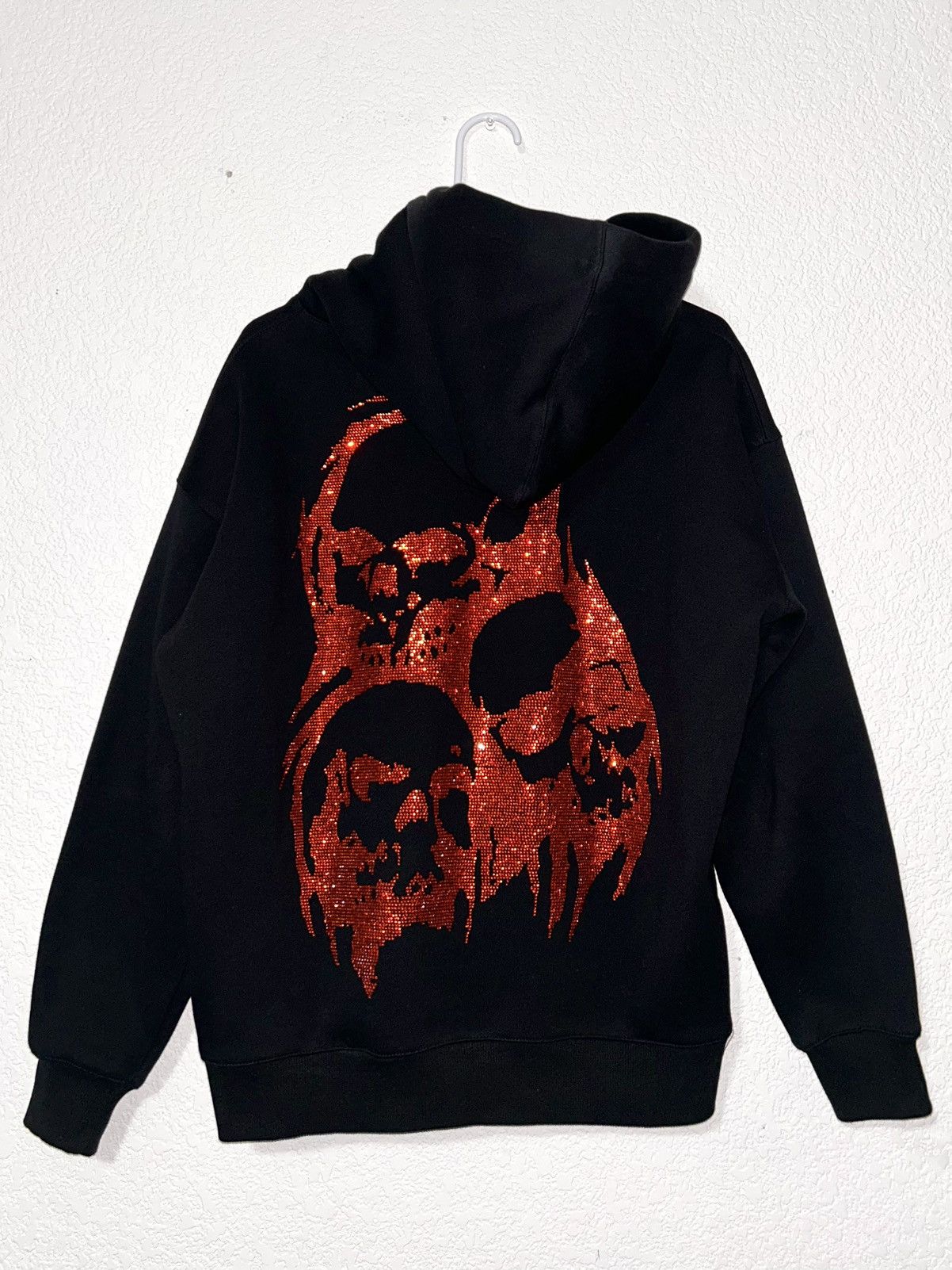 Other FALSE Black Skull Rhinestone Hoodie Size US M / EU 48-50 / 2 - 2 Thumbnail