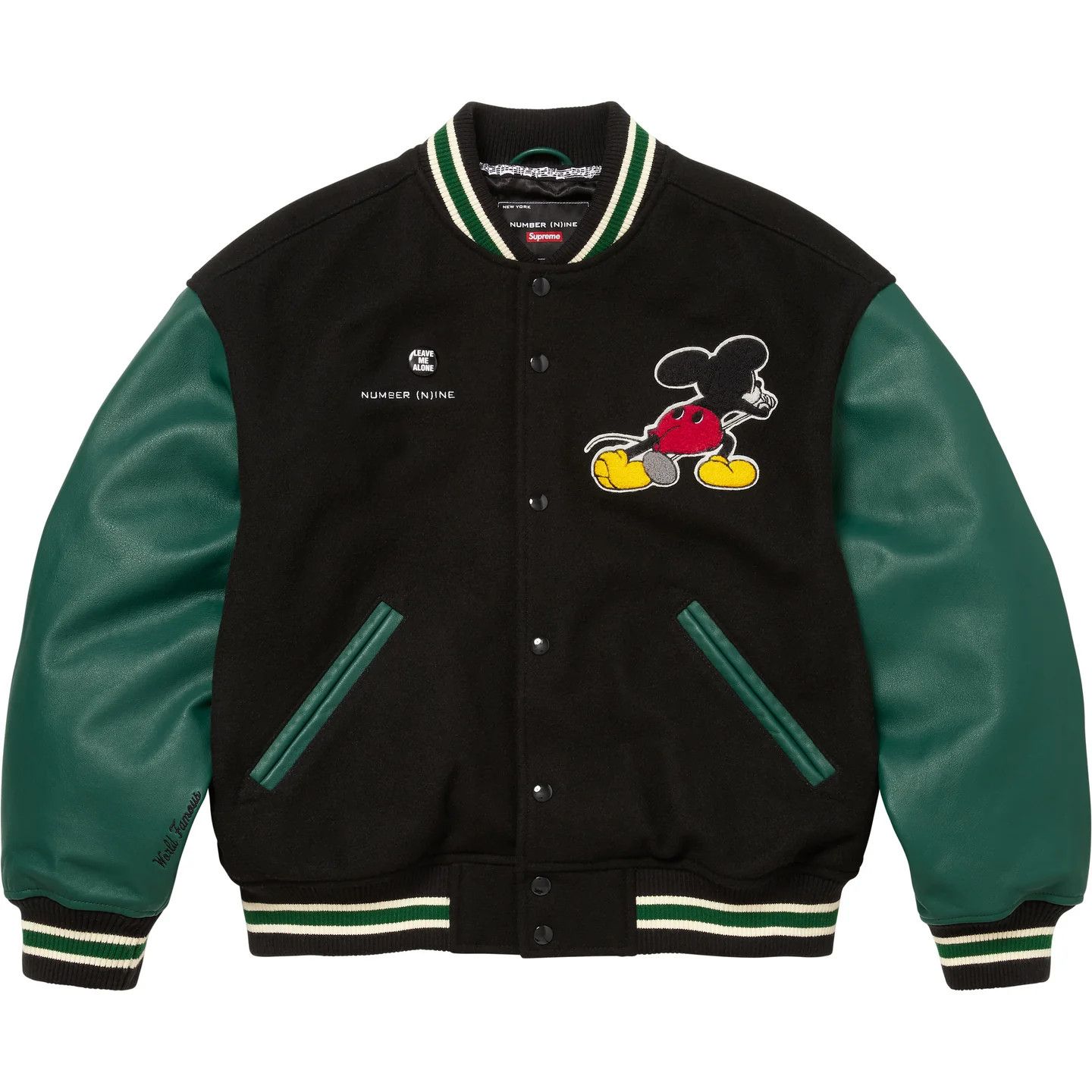 Number (N)ine Supreme Number (N)ine Mickey Mouse Varsity Jacket Size US XL / EU 56 / 4 - 1 Thumbnail