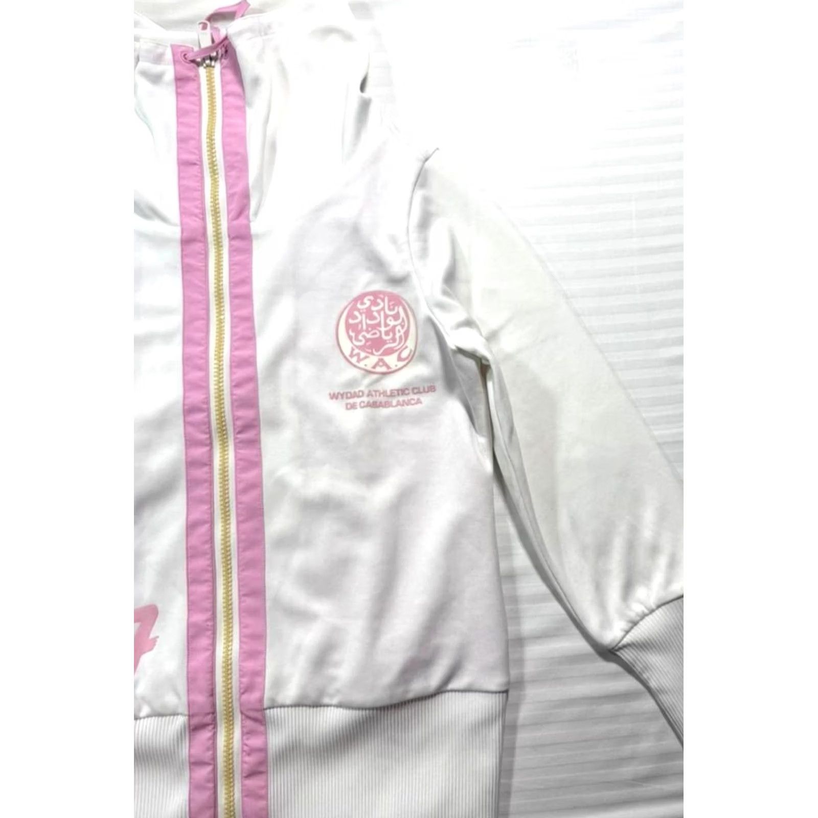 Adidas Adidas Wydad Casablanca FC Jacket for Women XL White Polyester Logo - Regular Fit, Size XL, Women's Jacket Size XL / US 12-14 / IT 48-50 - 3 Thumbnail