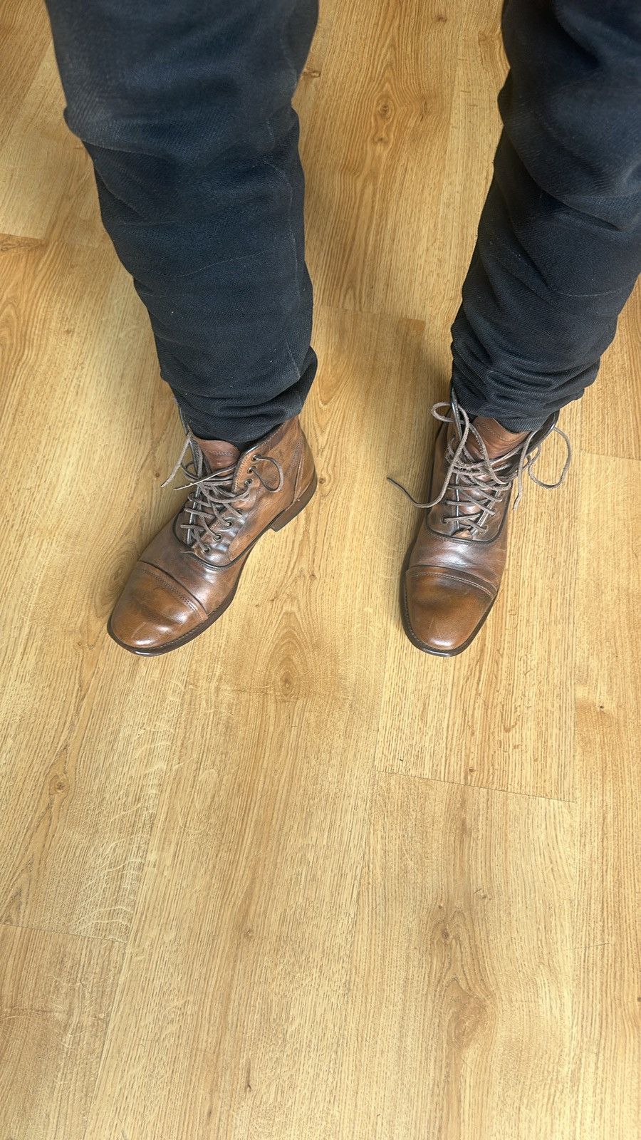 John Varvatos John Varvatos Freeman Rockstar Brown military leather boots Size US 8 / EU 41 - 4 Thumbnail