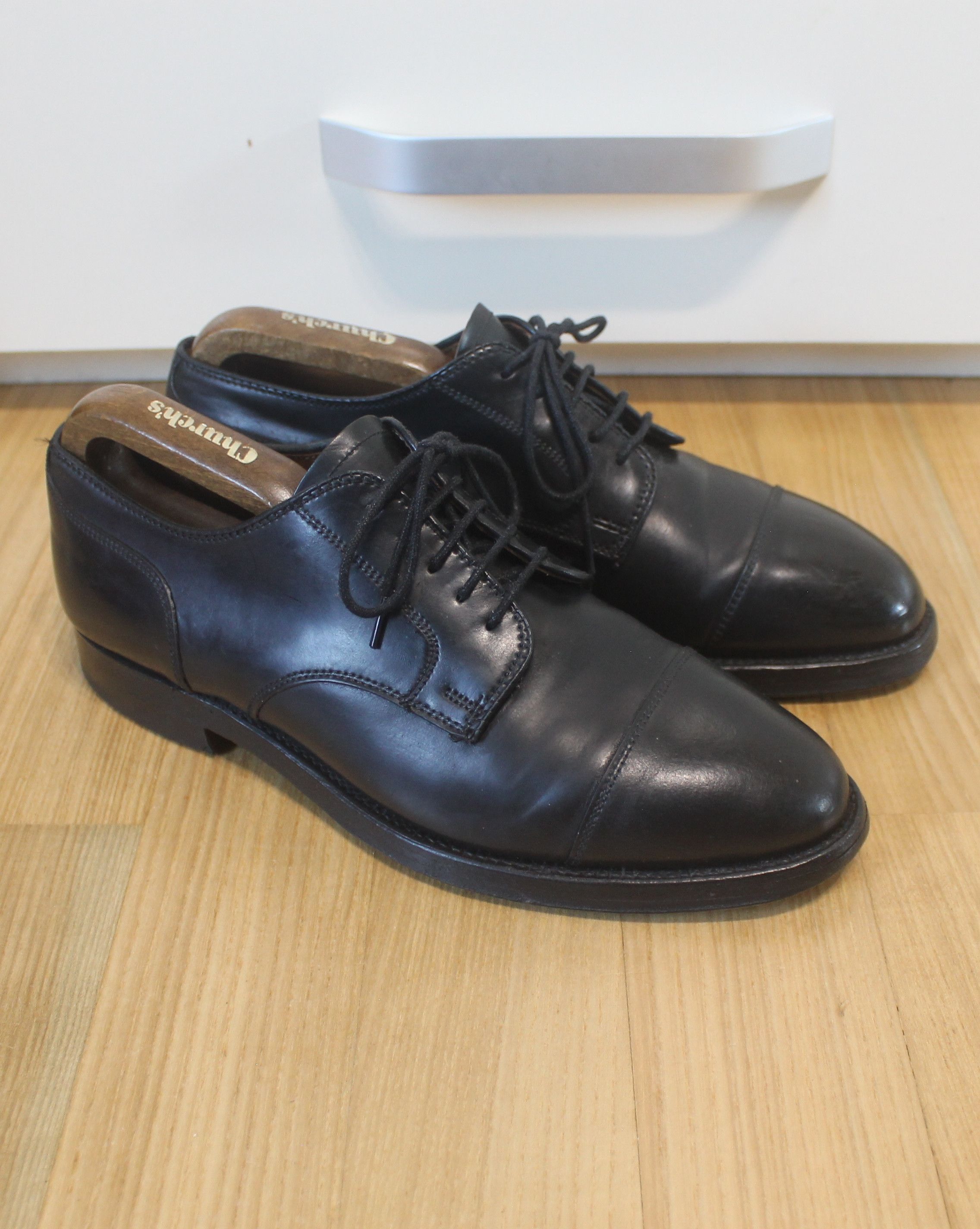 Alden Alden 2161 Straight Tip Blucher (Black Shell Cordovan) Size US 7.5 / EU 40-41 - 1 Thumbnail