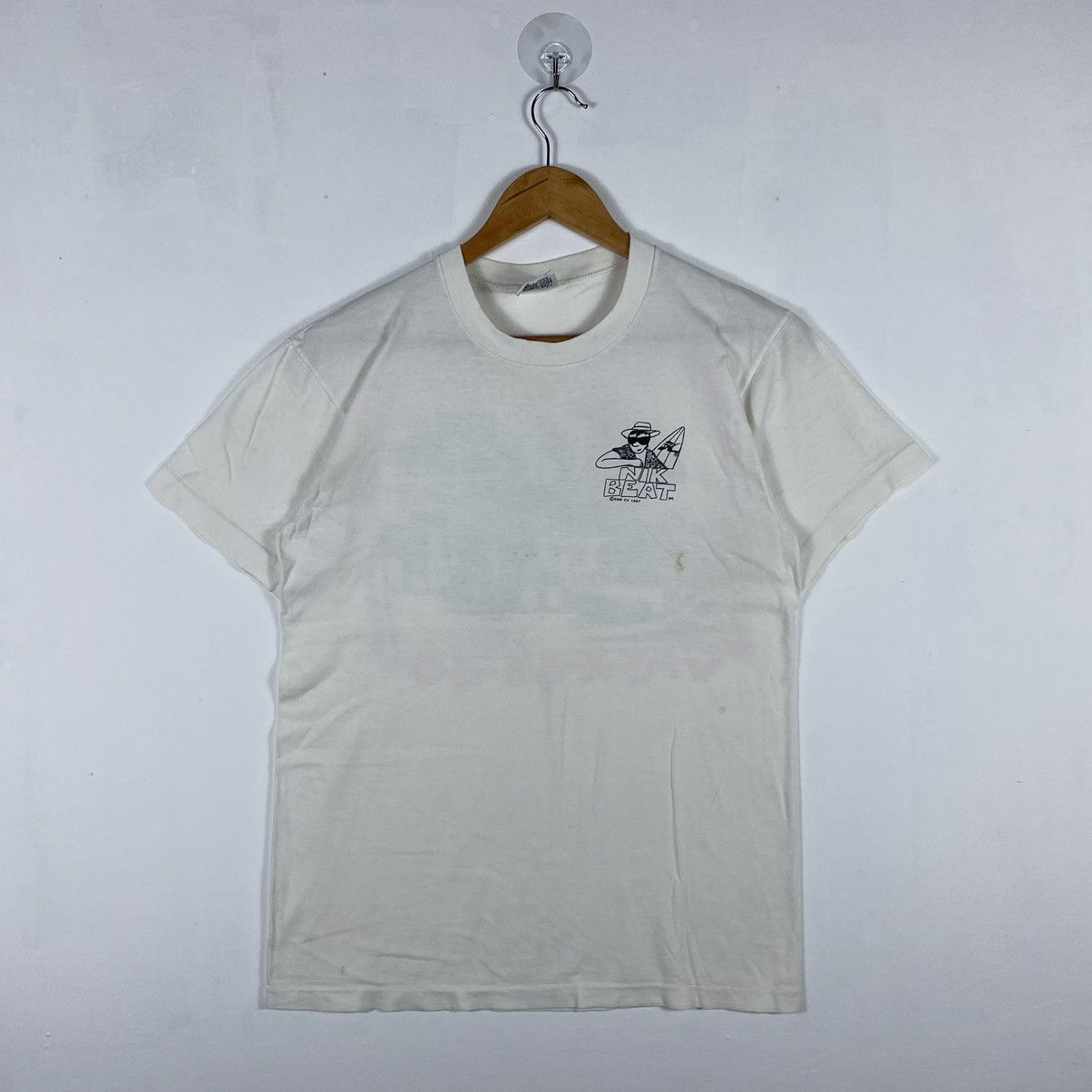 Vintage Vintage 80's HOBIE Nik Beat Gas A Go Go Art Graphic Surf Tee Size US M / EU 48-50 / 2 - 5 Thumbnail
