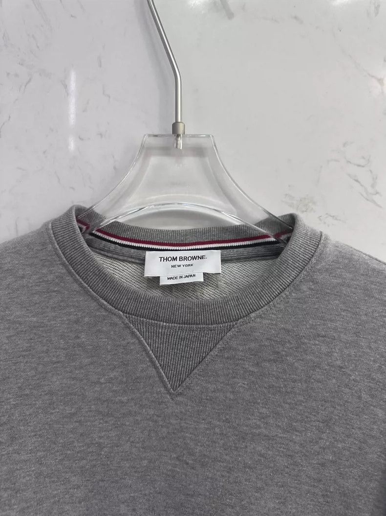 Thom Browne Thom Browne White stripes on the arm Gray sweatshirt 2506-N Size US M / EU 48-50 / 2 - 3 Thumbnail