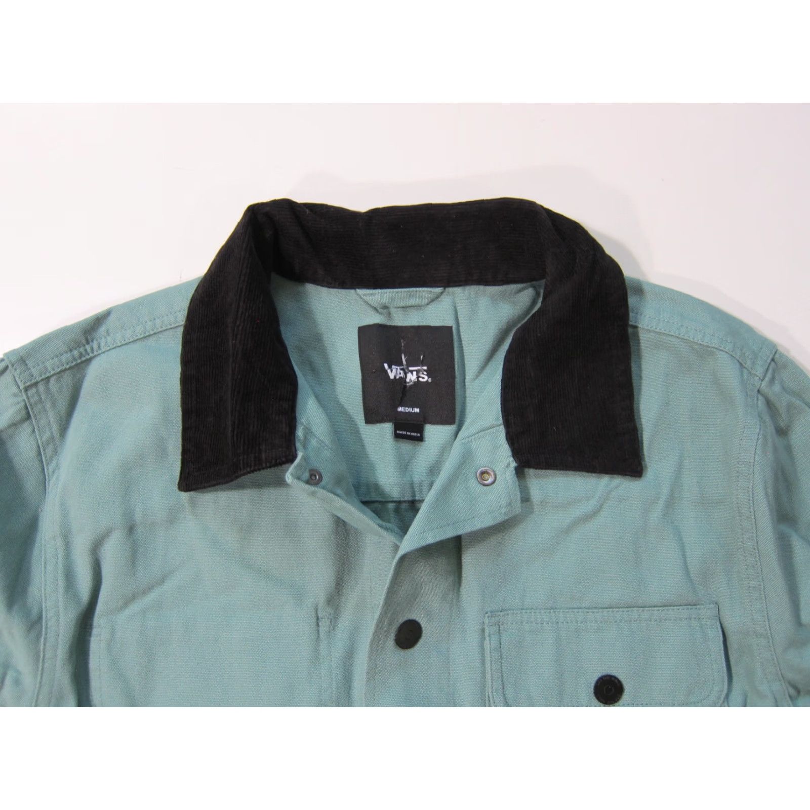 Vans Vans 100% Cotton Green Black Snap Pocket Denim Field Hunt Jacket Men Medium Size US M / EU 48-50 / 2 - 3 Thumbnail