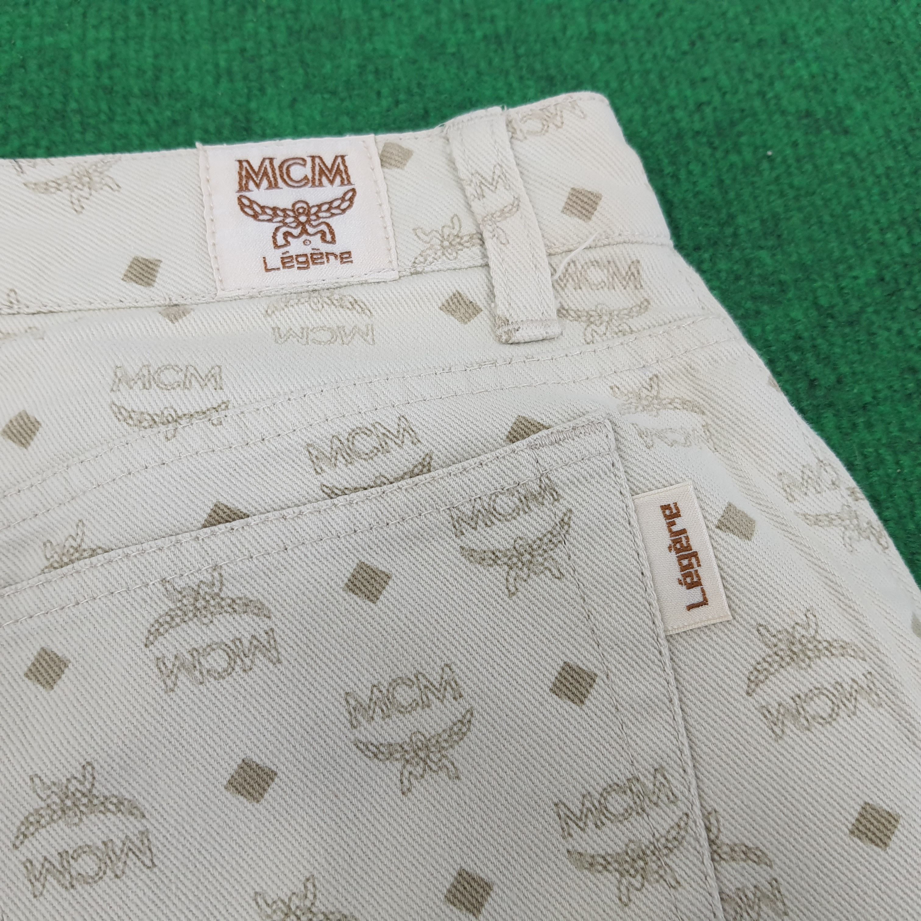 MCM × Vintage Vintage MCM Monogram Casual White Pants Size US 29 - 4 Thumbnail