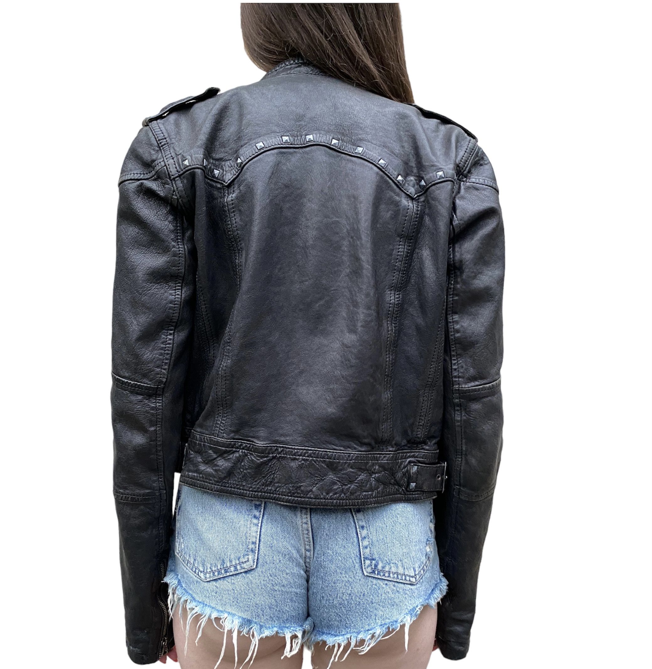 Levi's Vintage Levis Special Edition Cropped Leather Biker Jacket Size M / US 6-8 / IT 42-44 - 3 Thumbnail