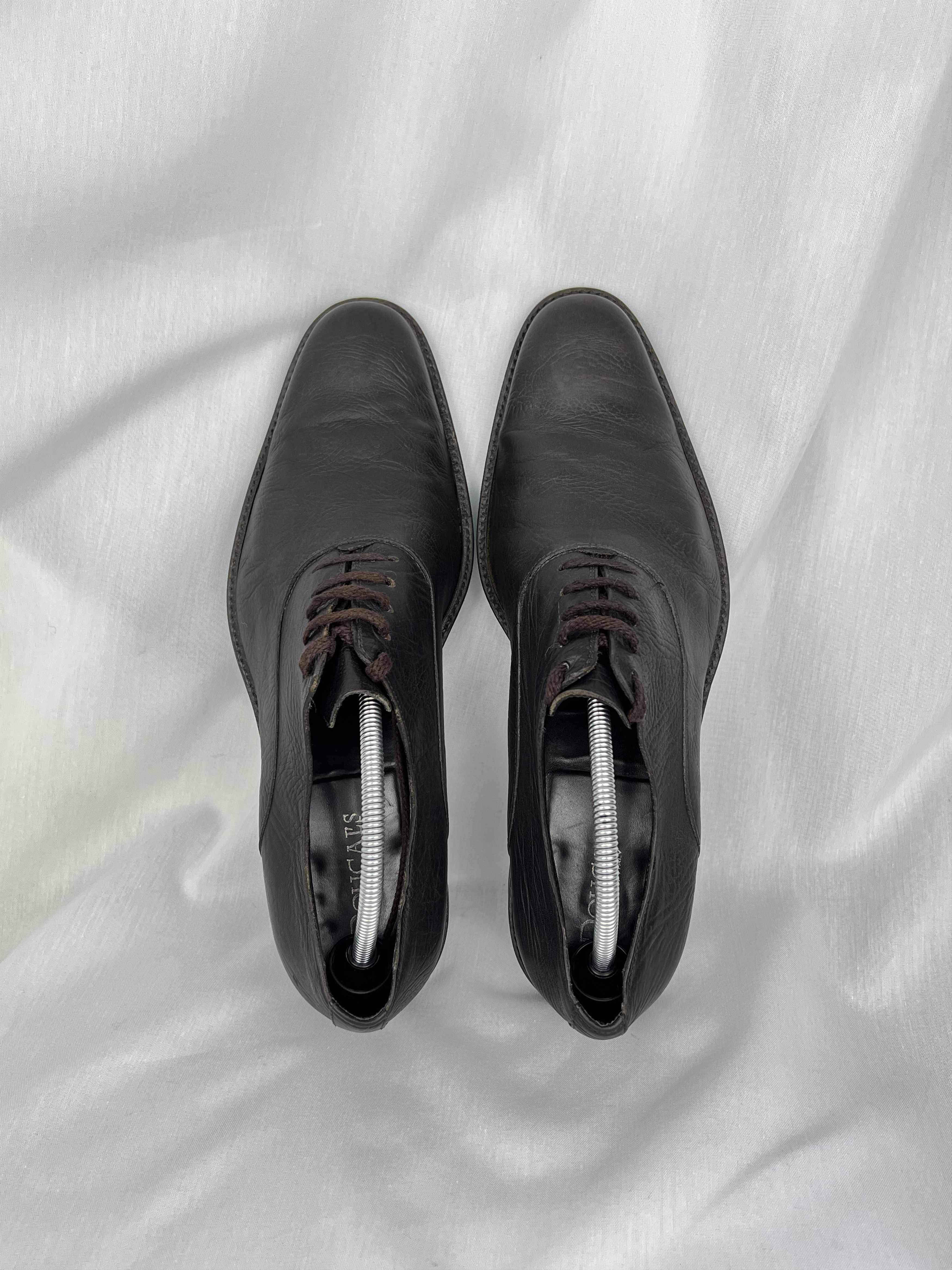Doucal's Deer Skin Leather Pointed Derby Dress Shoes Size US 10.5 / EU 43-44 - 5 Thumbnail