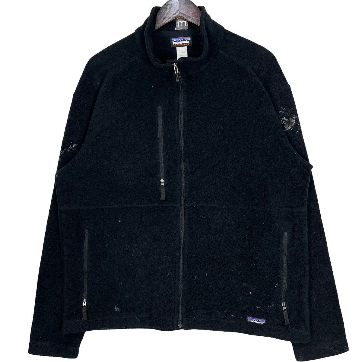 image of Outdoor Life x Patagonia Synchilla Fleece Jacket in Black, Men's (Size Large)