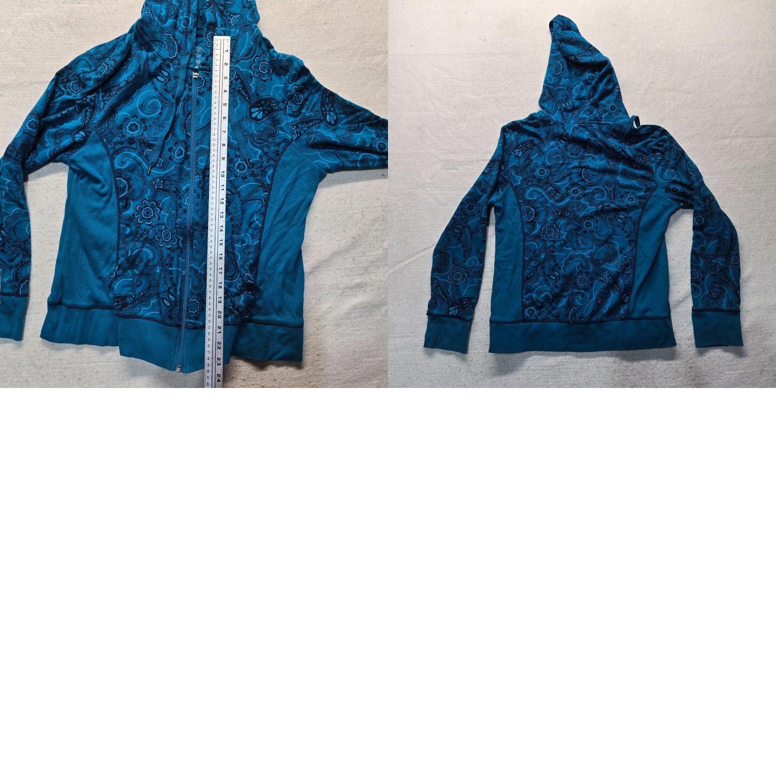 Vintage Danskin Now Blue Paisley Full Zip Sweater Women L Size L / US 10 / IT 46 - 8 Thumbnail