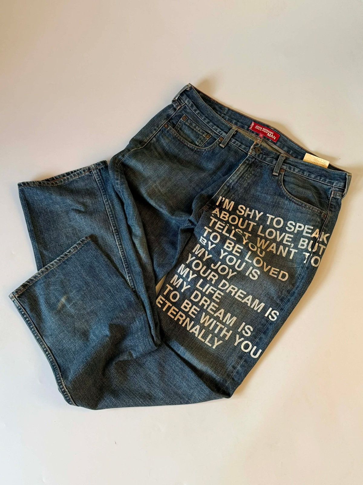 Junya Watanabe × Levi's × Pendleton Junya Watanabe x Levi's S/S 2002 "Eternal Love" Poem Pants Size US 34 / EU 50 - 2 Thumbnail