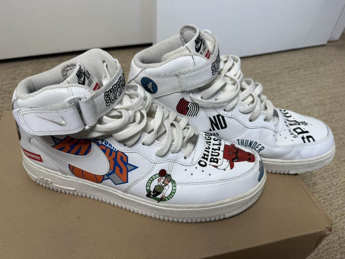 NBA × Nike × Supreme Nike Air Force 1 Supreme NBA Size US 11.5 / EU 44-45 - 4 Thumbnail