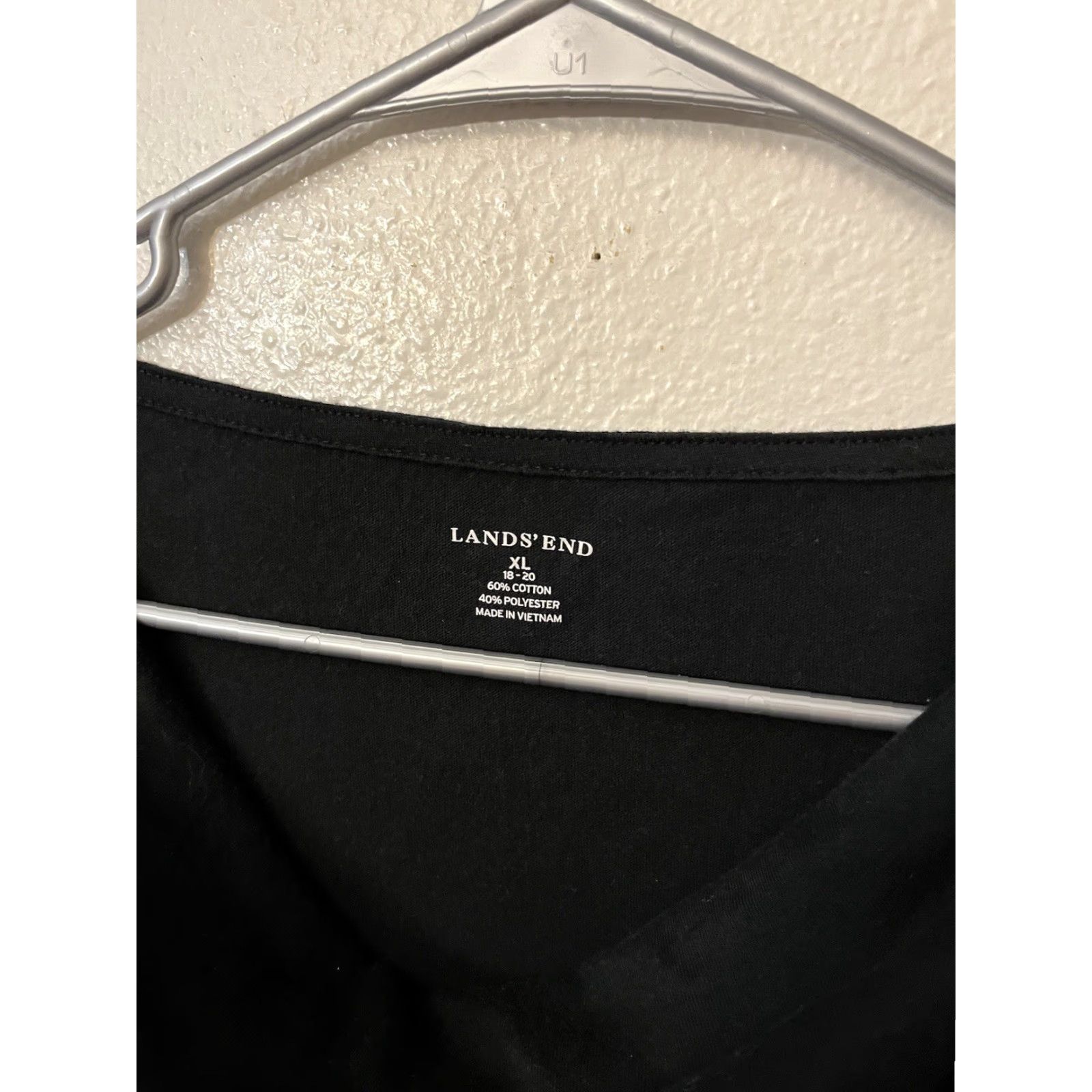 Lands' End Lands' End Black 3/4 Sleeve Cowl Neck Tunic Shirt XL Womens Lands' End XL Black Tunic Shirt Dressy Casual Knit Cotton Polyester All Seasons Easy Care Size XL / US 12-14 / IT 48-50 - 3 Thumbnail