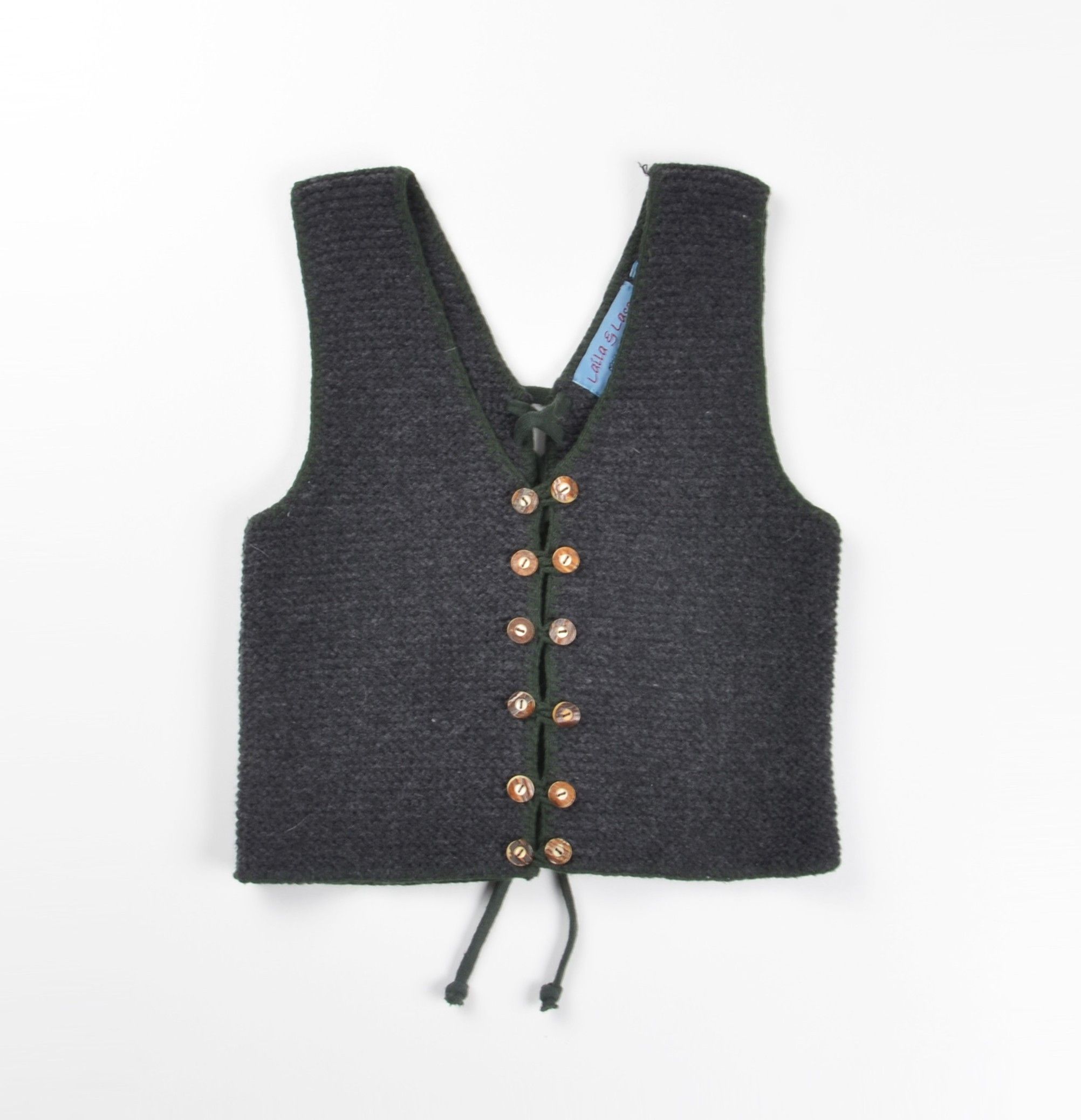 Vintage Vintage Laila & Lasse 90's Cottagecore Wool Knit Crop Top Size S / US 4 / IT 40 - 3 Thumbnail