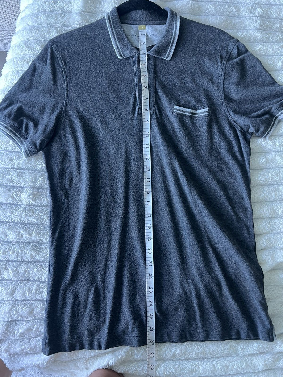 Brunello Cucinelli Brunello Cucinelli Polo with Pocket Size US S / EU 44-46 / 1 - 15 Thumbnail