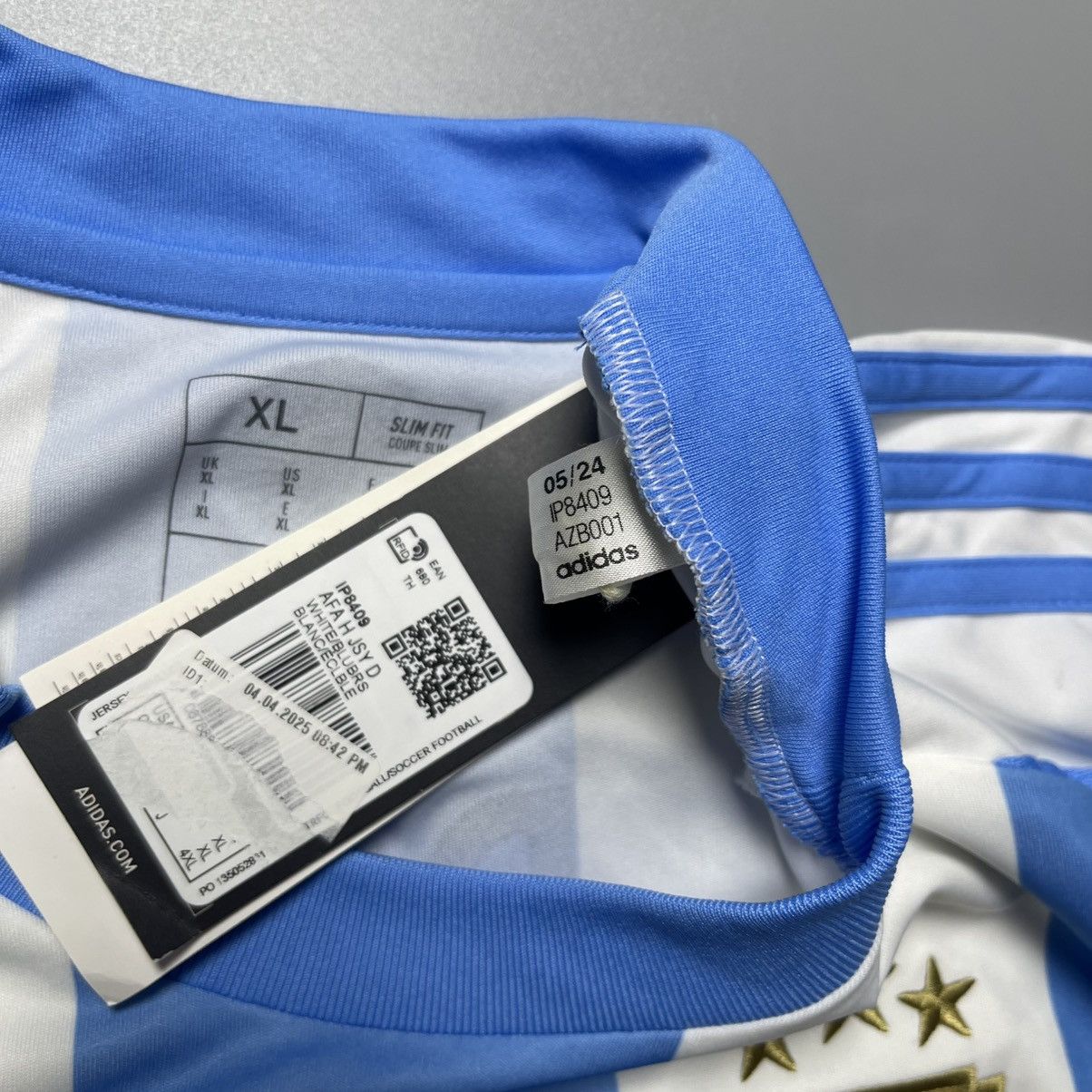 Adidas ARGENTINA ADIDAS 2024 FOOTBALL SOCCER HOME JERSEY Size US XL / EU 56 / 4 - 6 Thumbnail