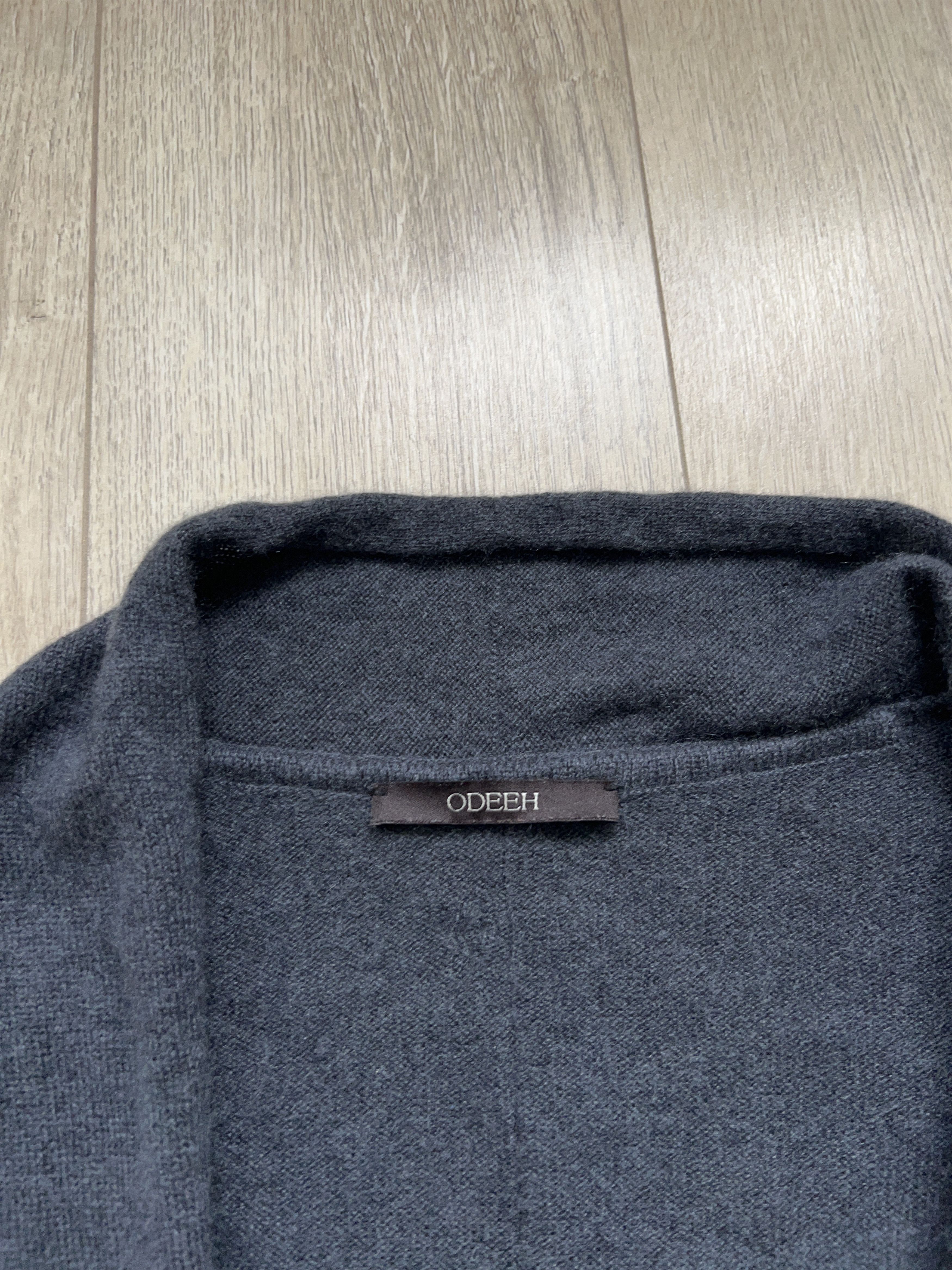 Designer ODEEH One Button Gray Sweater Long Sleeve Size DE 36 / S Size M / US 6-8 / IT 42-44 - 2 Thumbnail