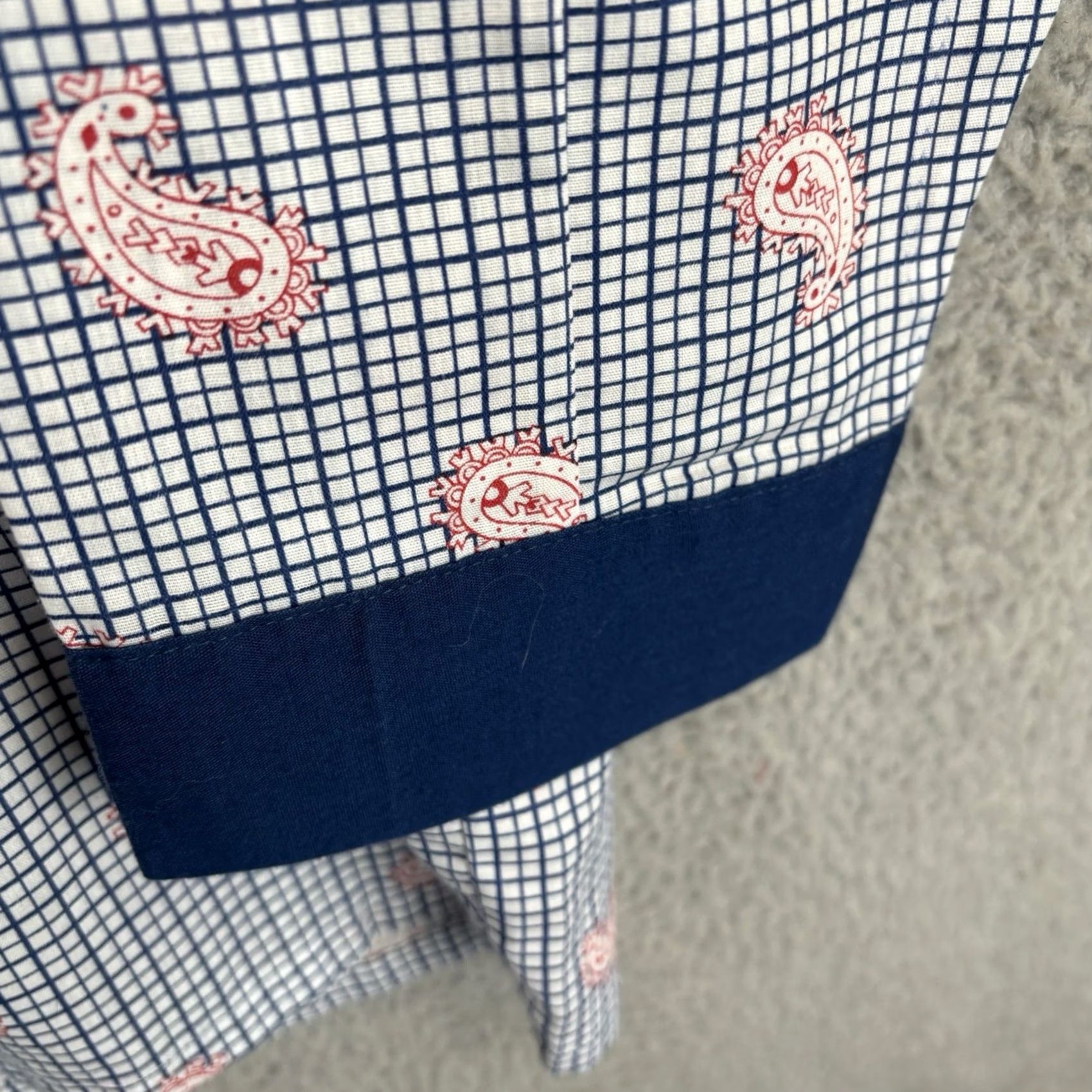 JCPenney VINTAGE Towncraft Pajama Shirt Mens Medium Blue White Paisley 70s Knit Pajama Top Shirt Mens Size US M / EU 48-50 / 2 - 5 Thumbnail