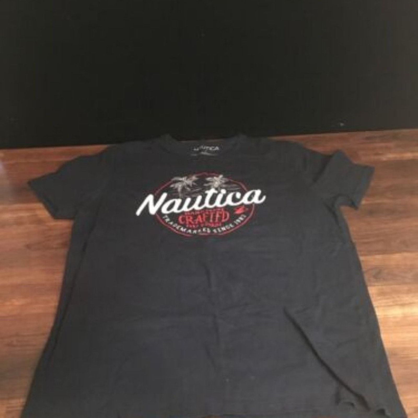Nautica Nautica Men's Navy Blue Short Sleeve Shirt Size L Size US L / EU 52-54 / 3 - 2 Thumbnail