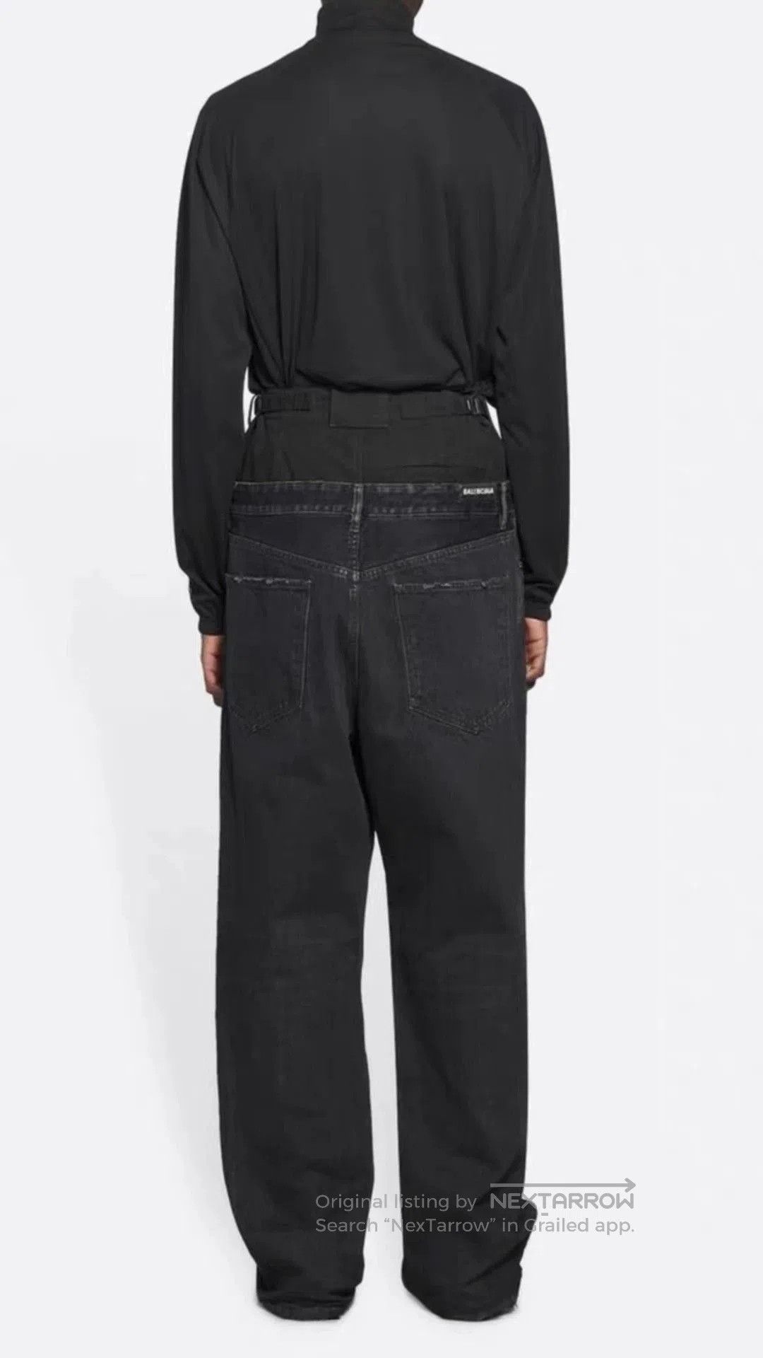 Balenciaga Black Denim Relaxed Fit Pants Size 28. Size US 28 / EU 44 - 2 Thumbnail