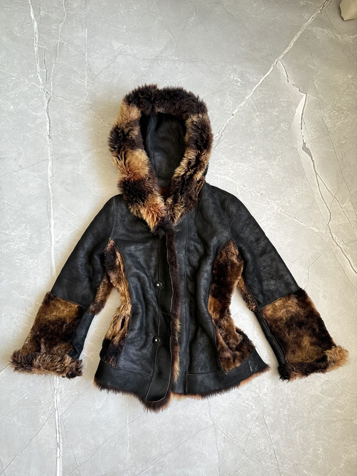 Japanese Brand Vintage Faux Fur Leather Hooded Coat Jacket LGB Ifsixwasnine Size M / US 6-8 / IT 42-44 - 2 Thumbnail