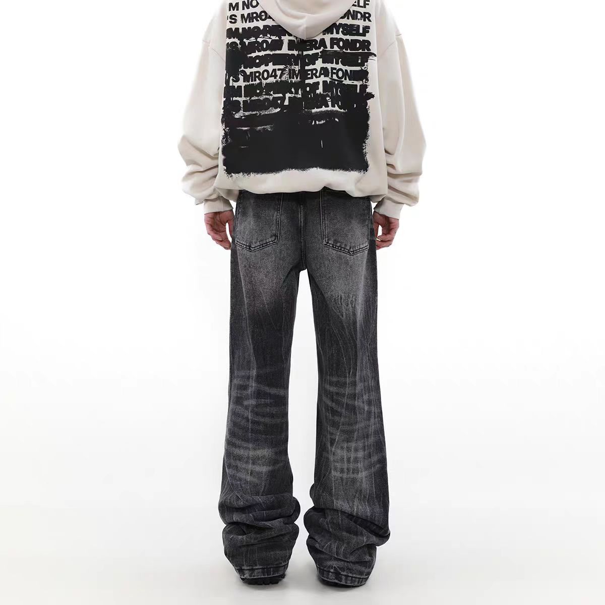 Japanese Brand × Jean Vintage Washed Straight Leg Loose Jeans Size US 33 - 2 Thumbnail