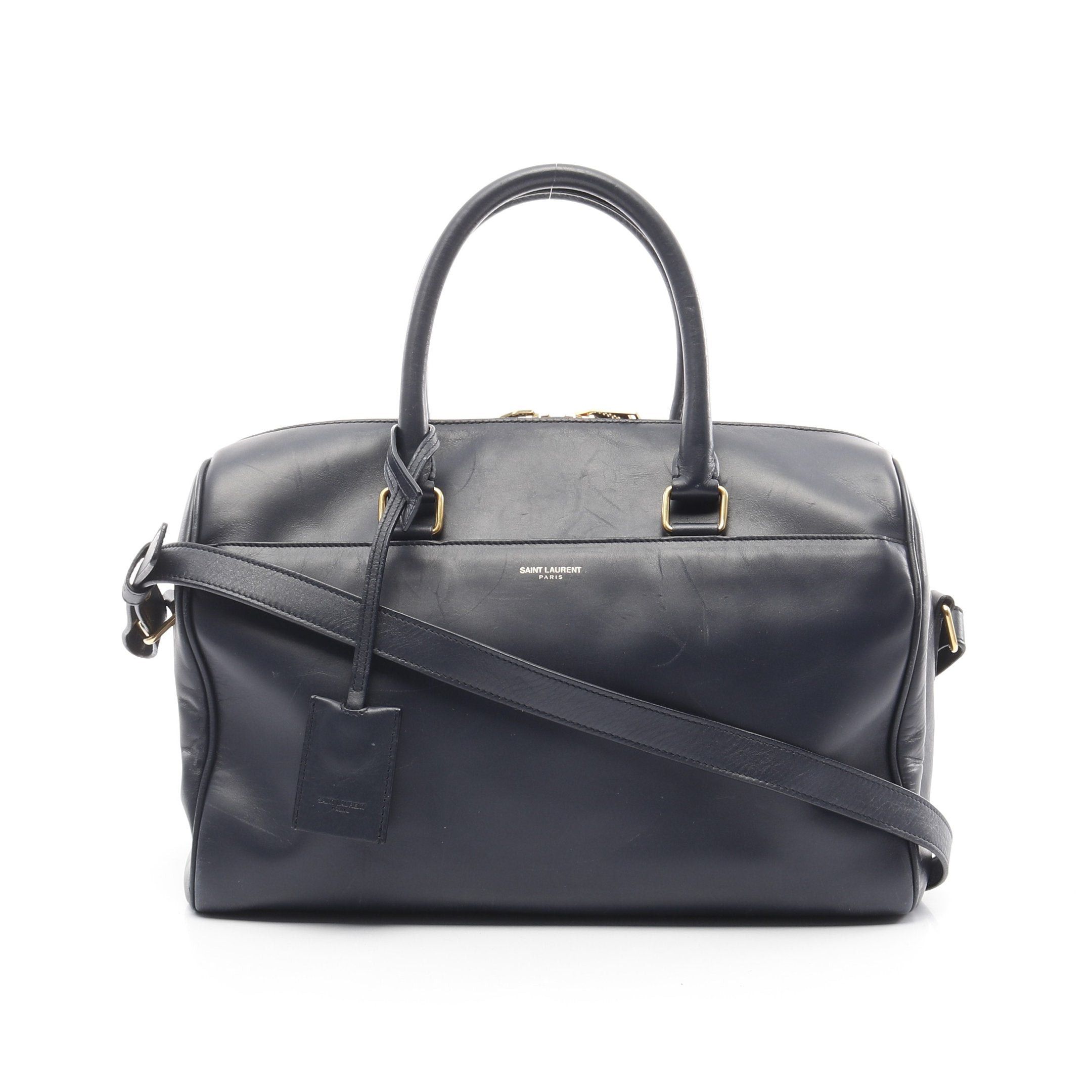 Yves Saint Laurent Yves Saint Laurent Classic Duffle 6 Handbag Leather Navy Size ONE SIZE - 1 Thumbnail