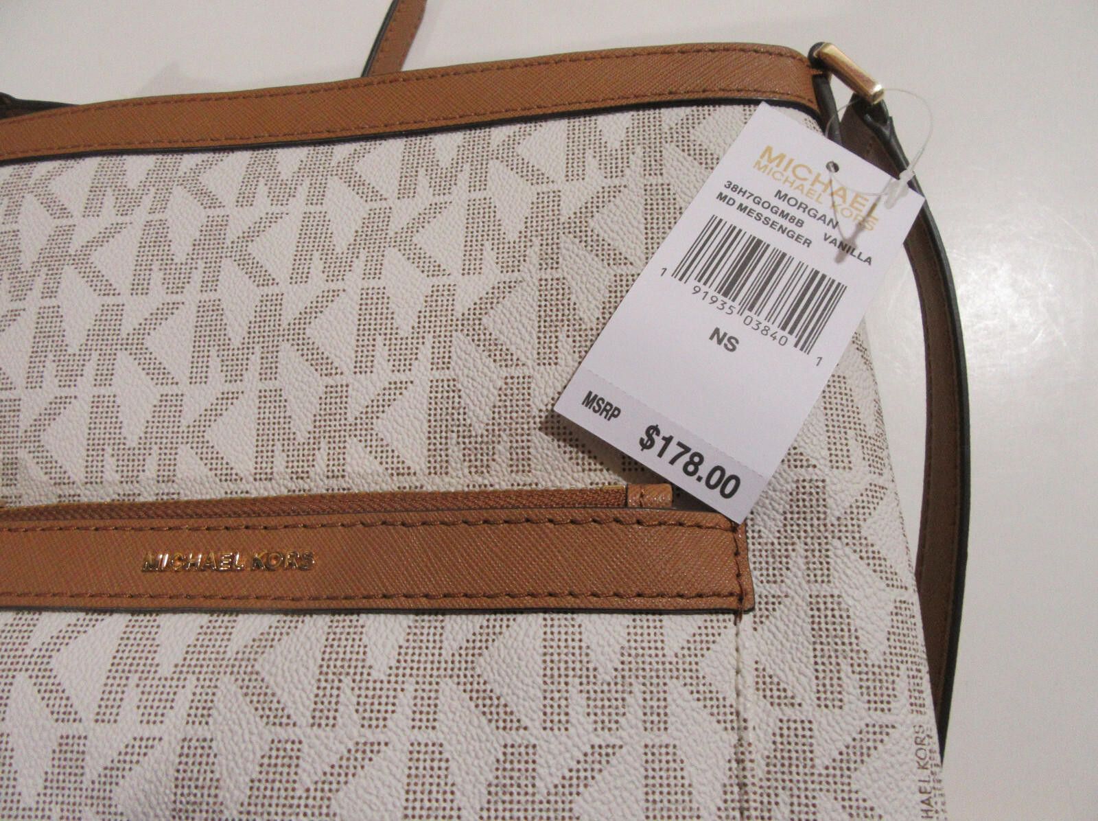 Michael Kors Michael Kors Morgan Medium Messenger Crossbody Bag Vanilla Size ONE SIZE - 9 Thumbnail
