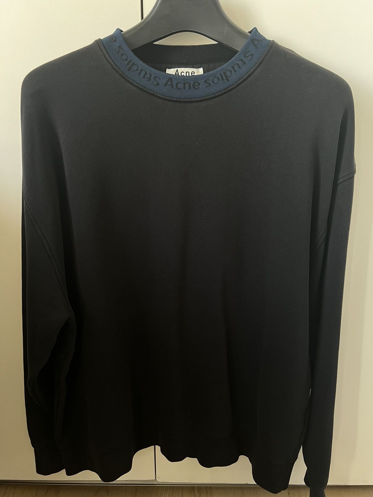 image of Acne Studios Black Yana Sweatshirt, Men's (Size Small)