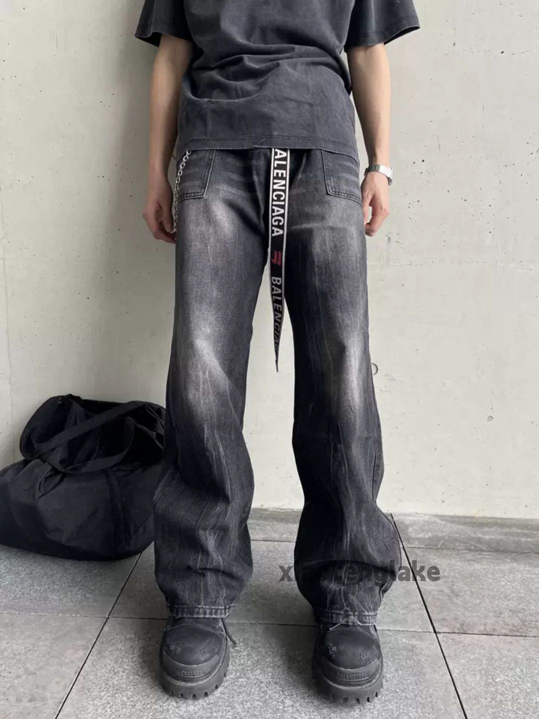 Vintage Washed faded loose baggy skate hiphop cargo jeans Size US 36 / EU 52 - 4 Thumbnail