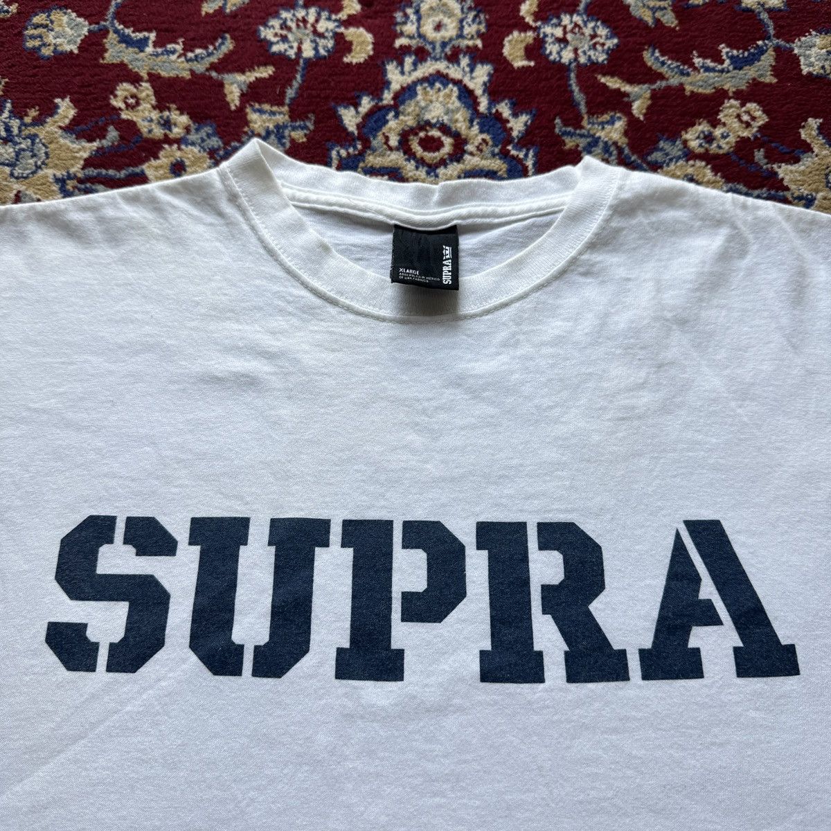 Supra Vintage 2000s Supra Skateboards spellout Logo tee Y2K skater Size US XL / EU 56 / 4 - 1 Thumbnail