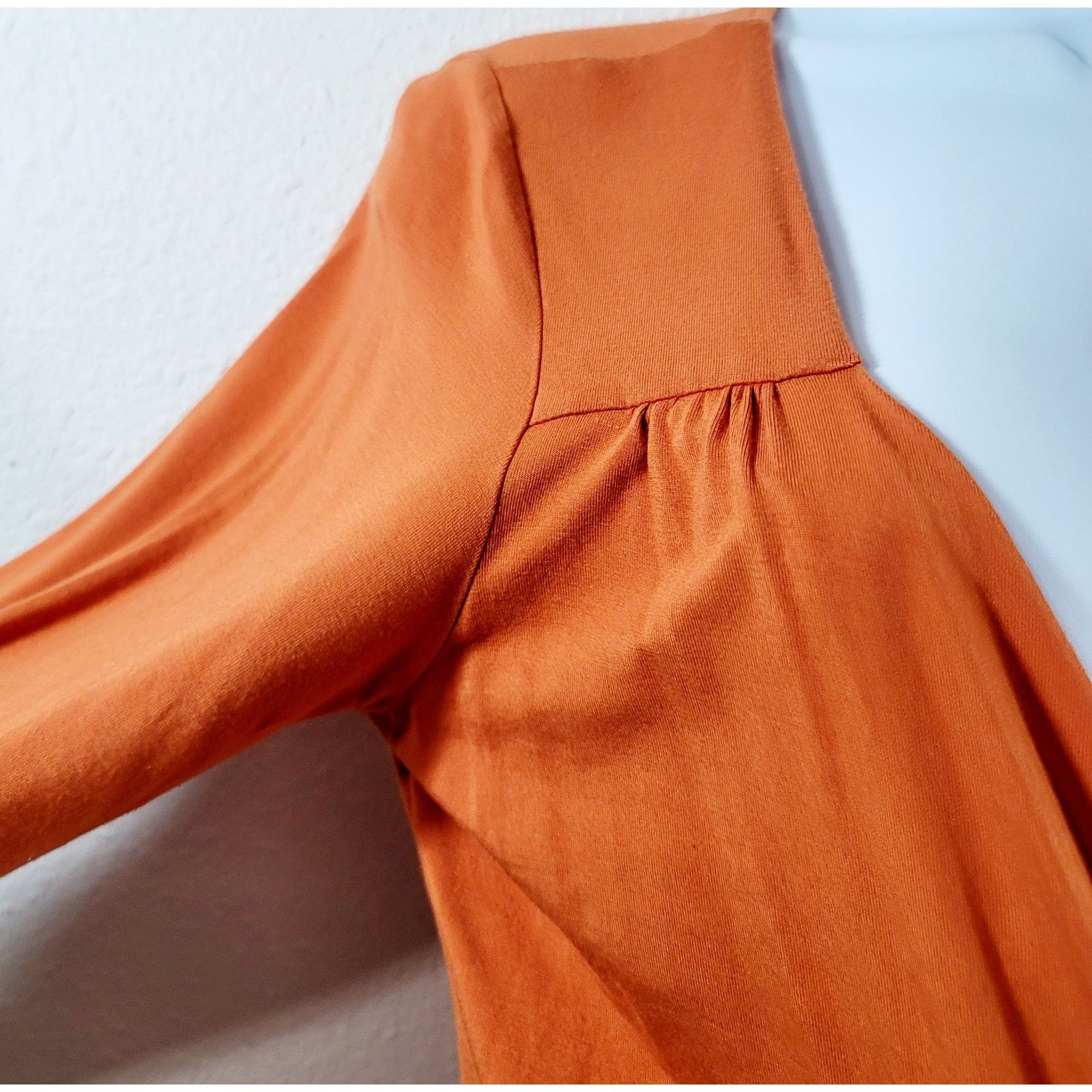 Michael Kors Michael Kors Persimmon Orange Crisscross Pleated Top Medium Size M / US 6-8 / IT 42-44 - 5 Thumbnail
