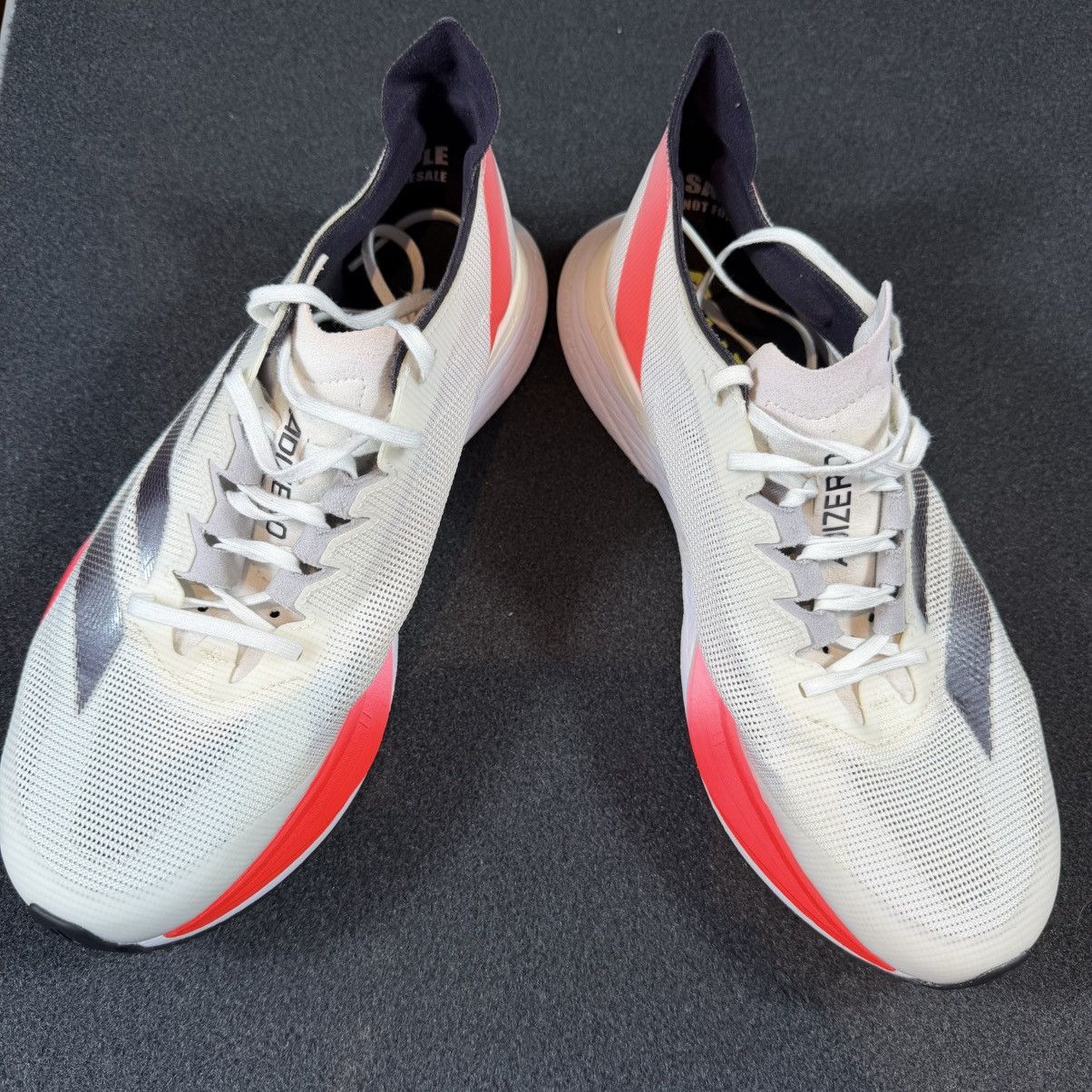 Adidas RARE SAMPLE Adidas Adizero Boston 12 (White/Red) Size US 9 / EU 42 - 4 Thumbnail