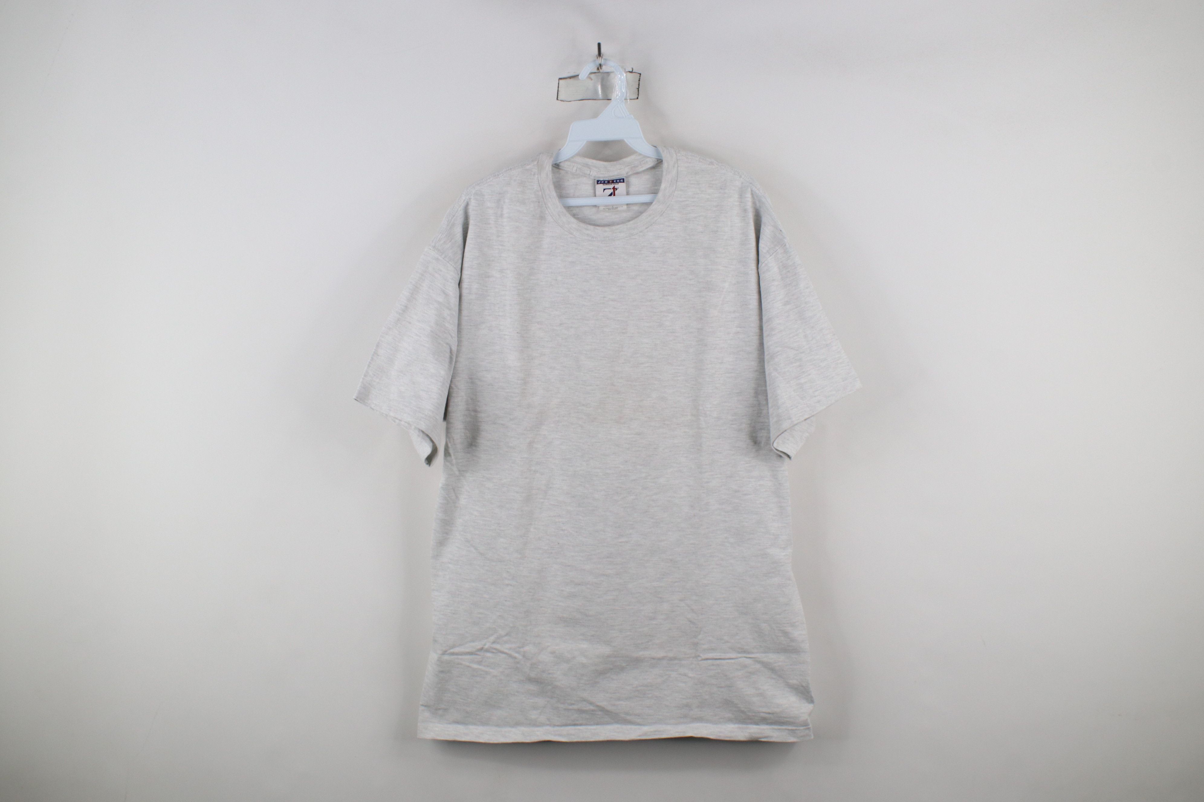 Vintage Vintage 90s Streetwear Heavyweight T-Shirt Heather Gray Size US L / EU 52-54 / 3 - 1 Thumbnail
