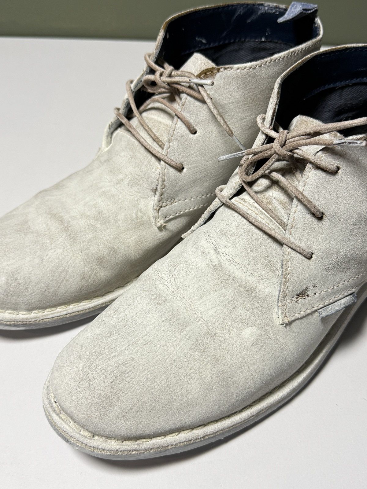 Lambretta Lambretta desert boots with a hand-painted white finish Size US 8.5 / EU 41-42 - 7 Thumbnail