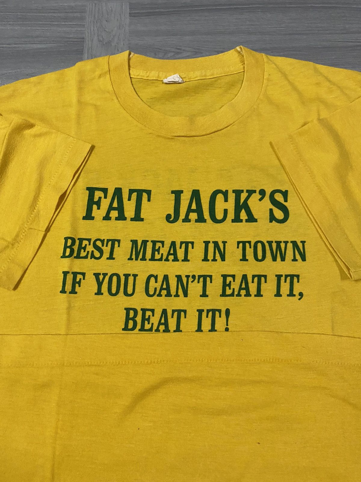 Other Vintage 80s Funny Fat Jacks Best Meat in Town Comedy Shirt Size US M / EU 48-50 / 2 - 12 Thumbnail